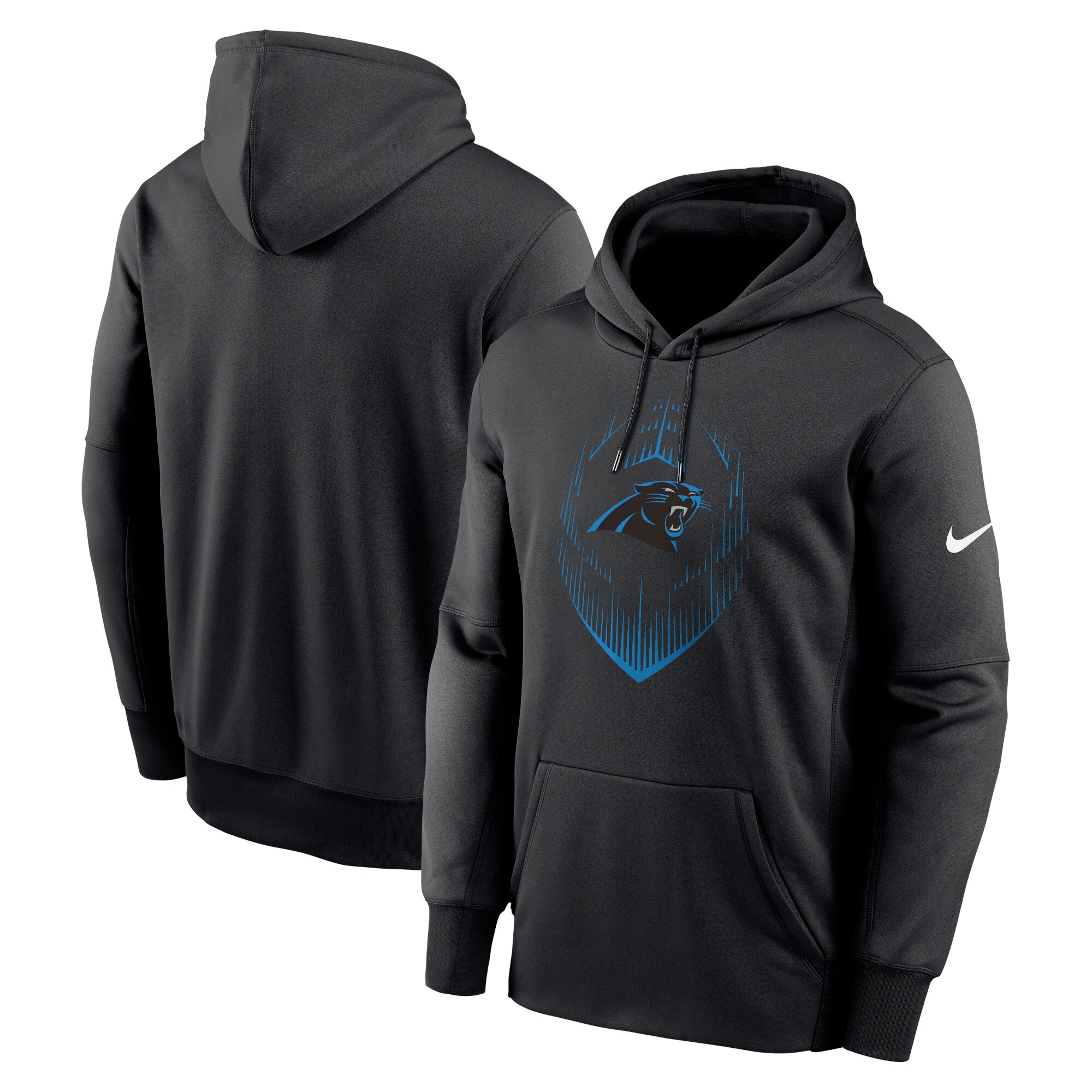 Carolina Panthers Icon Performance Pullover Hoodie - Black