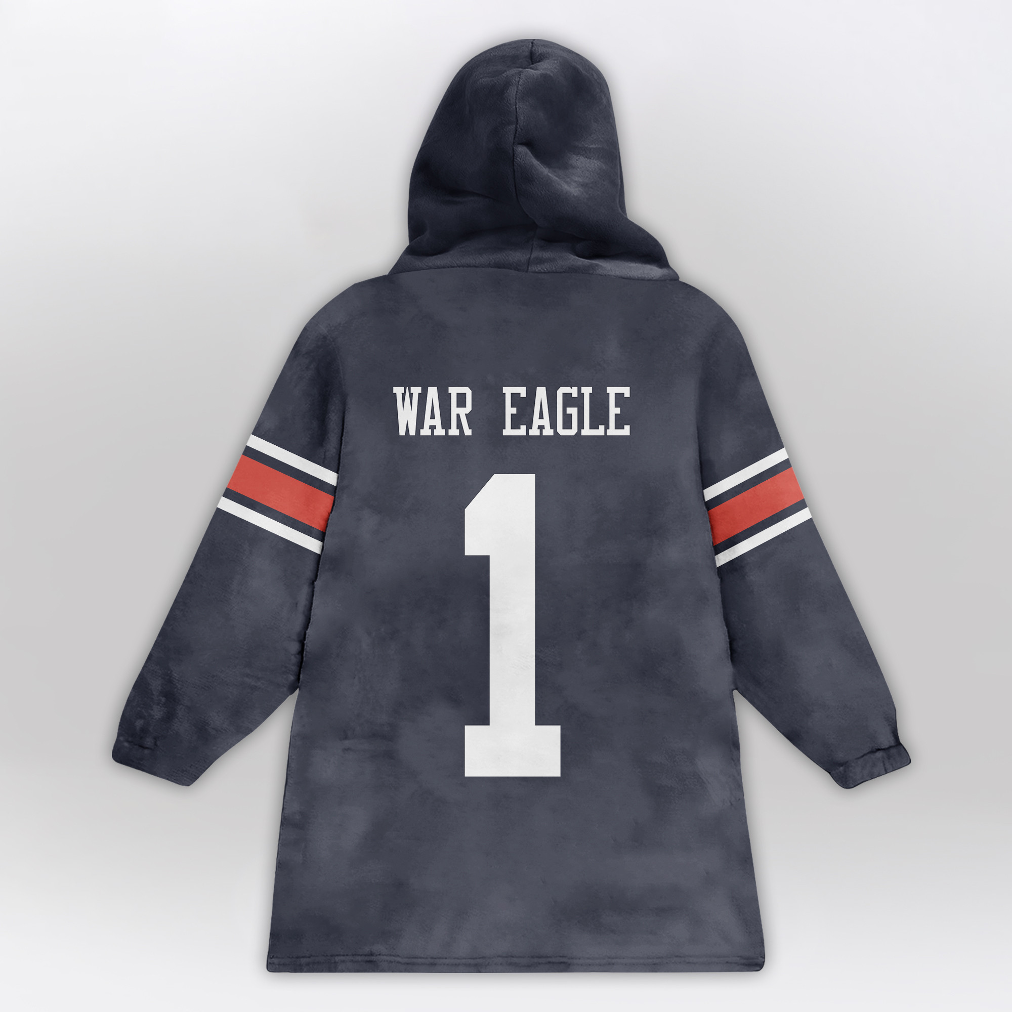 Adult #1 Auburn Football Unisex Blanket Hoodie