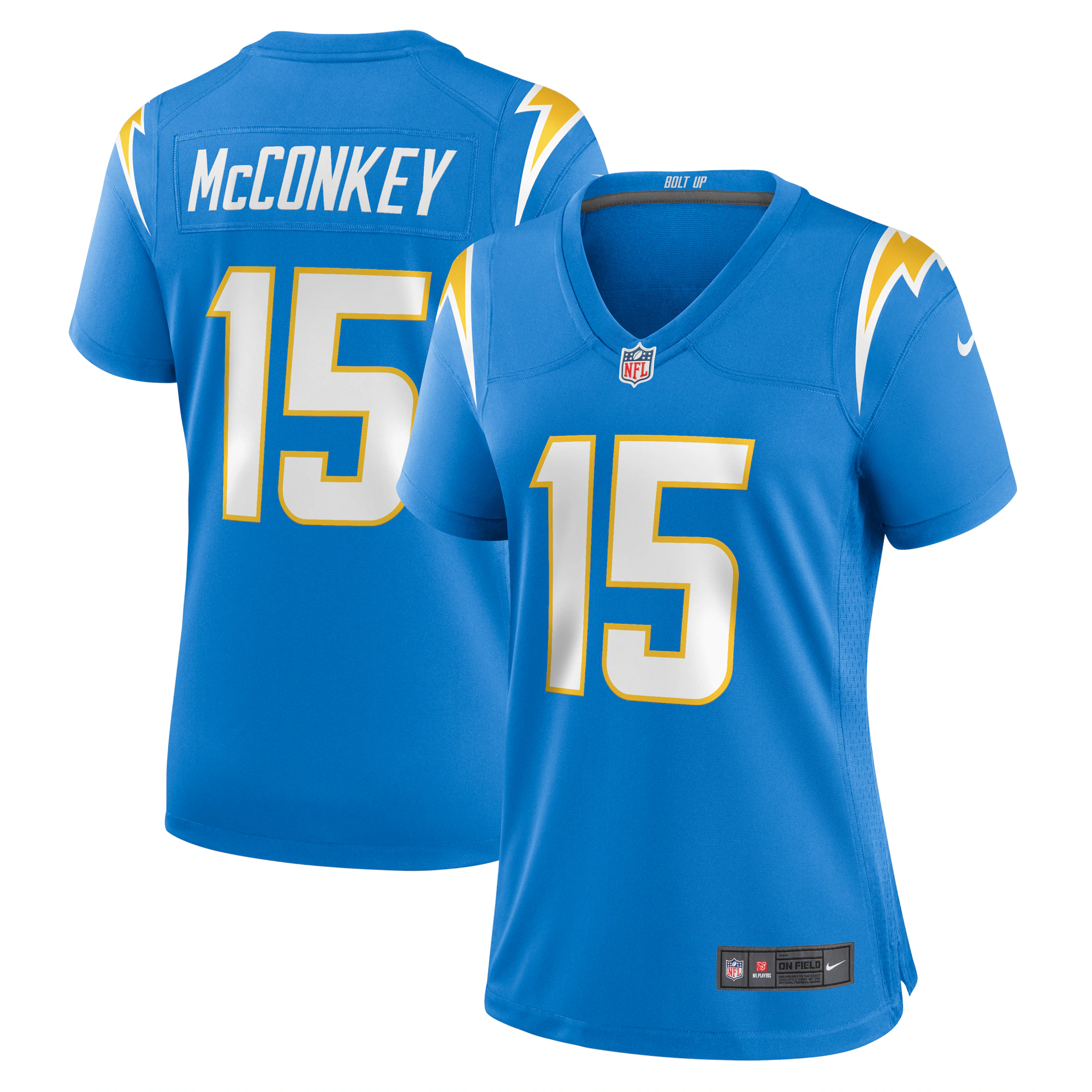 Ladd McConkey Los Angeles Chargers Women's  Game Jersey -  Powder Blue
