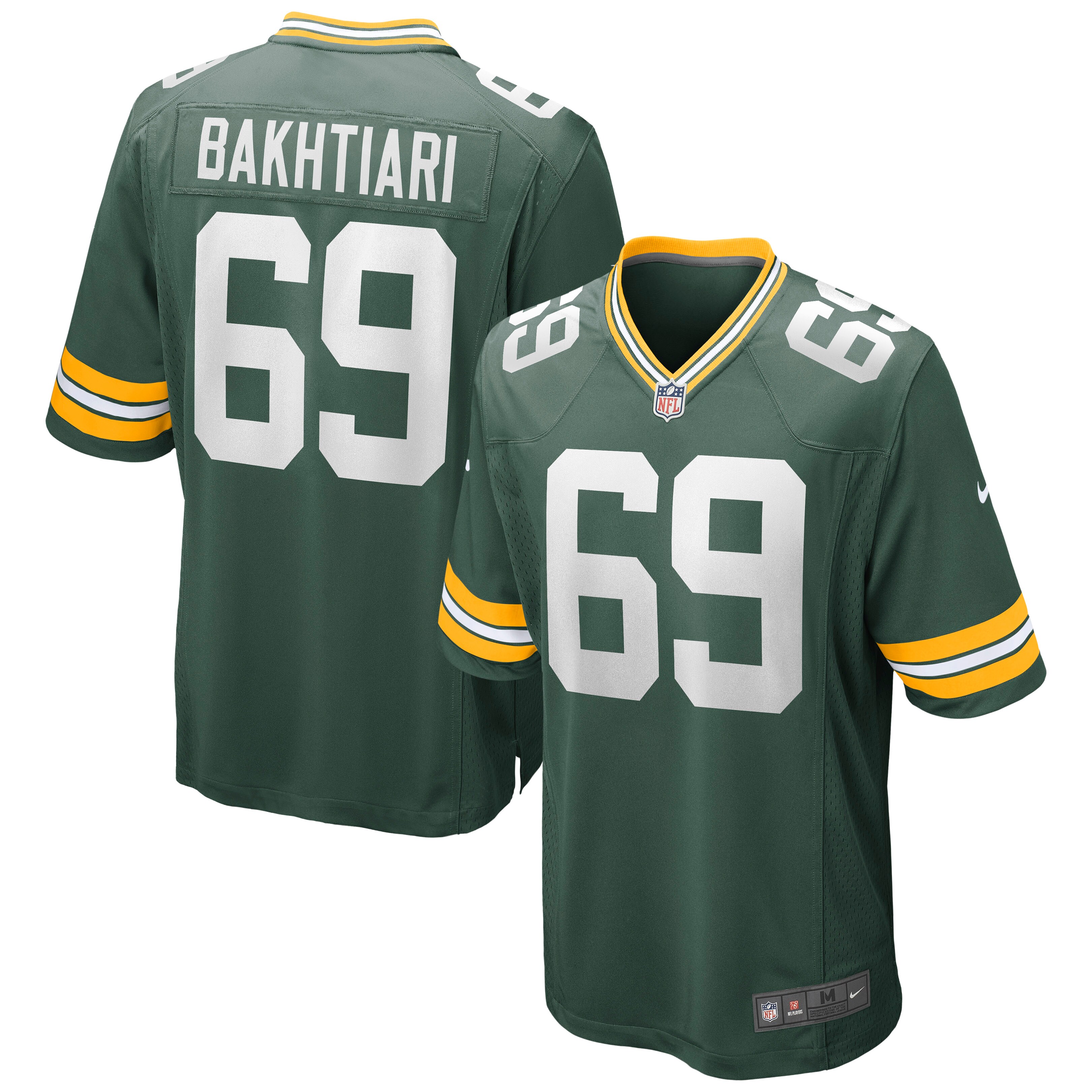 David Bakhtiari Green Bay Packers  Game Jersey - Green