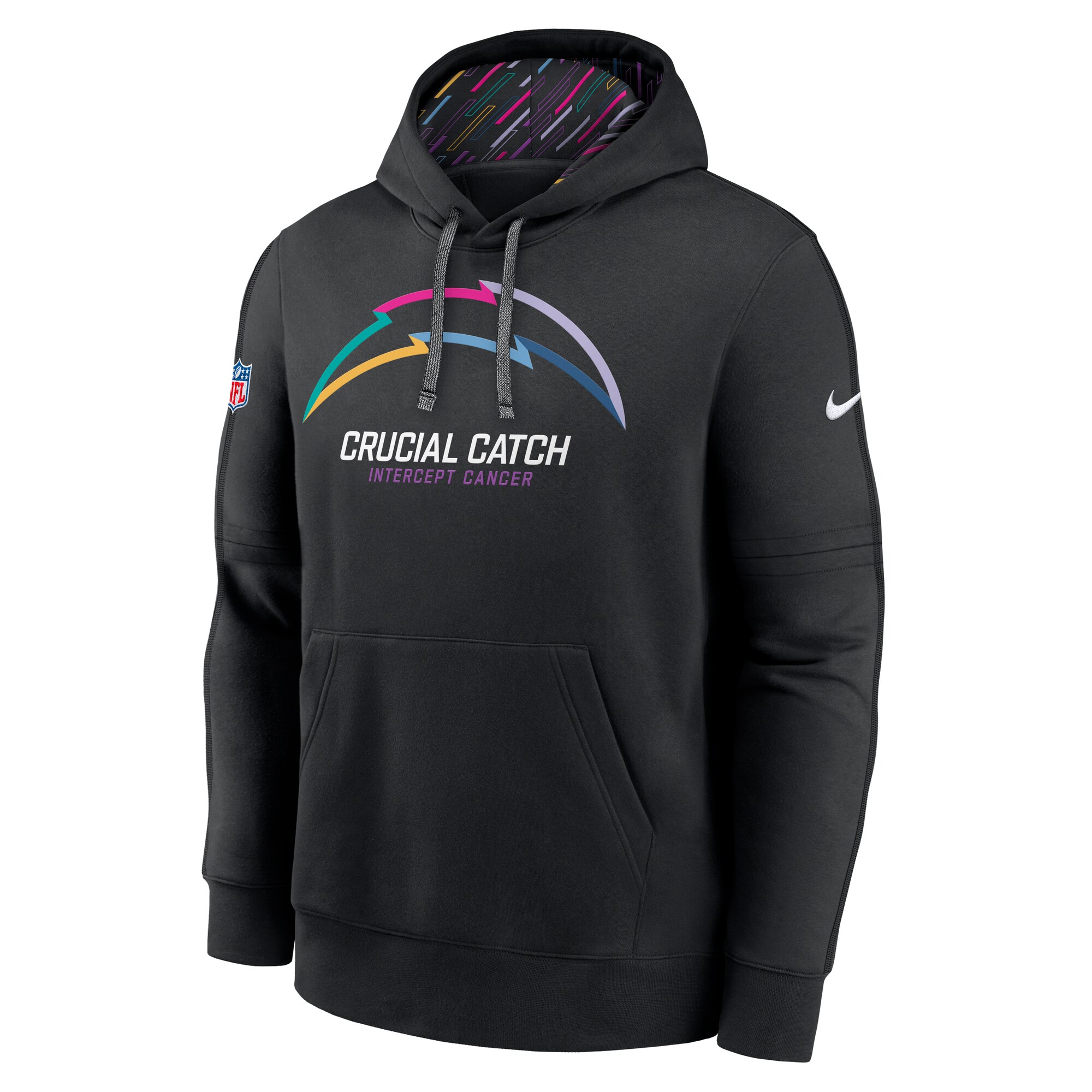 Los Angeles Chargers 2024 NFL Crucial Catch Club Pullover Hoodie - Black