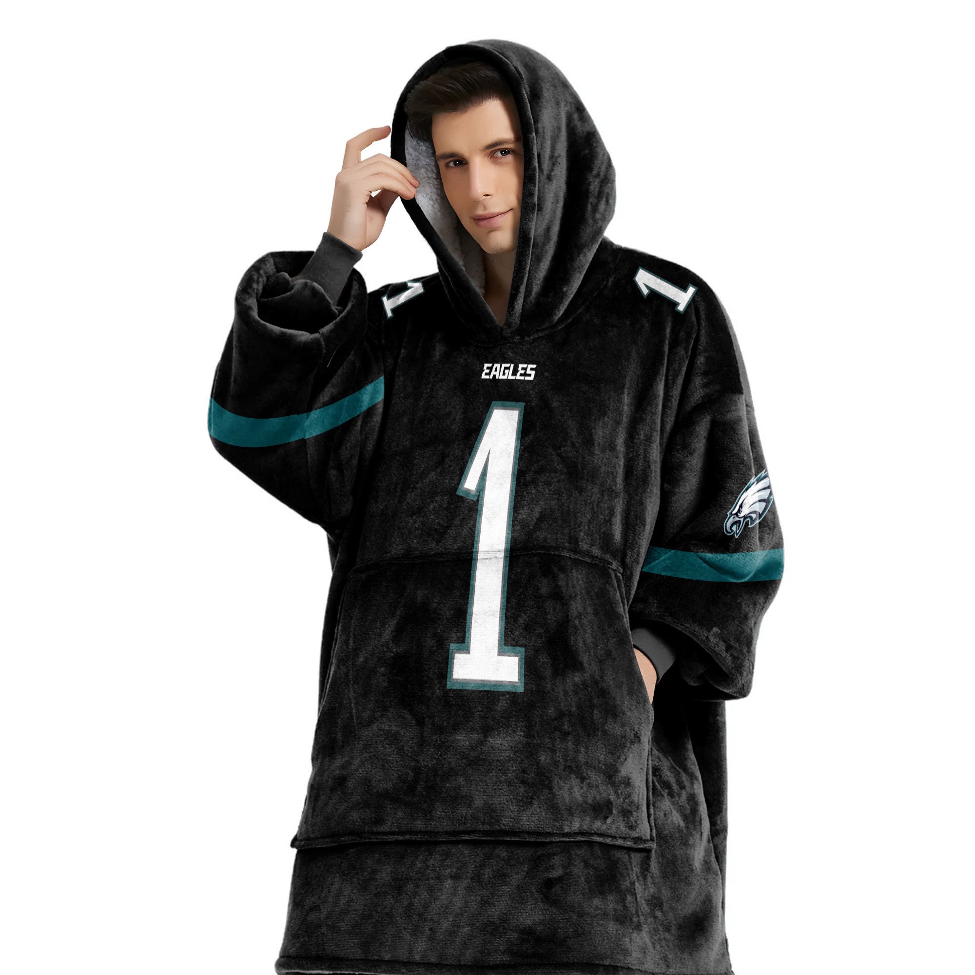 Adult 1 Philadelphia Football Unisex Blanket Hoodie