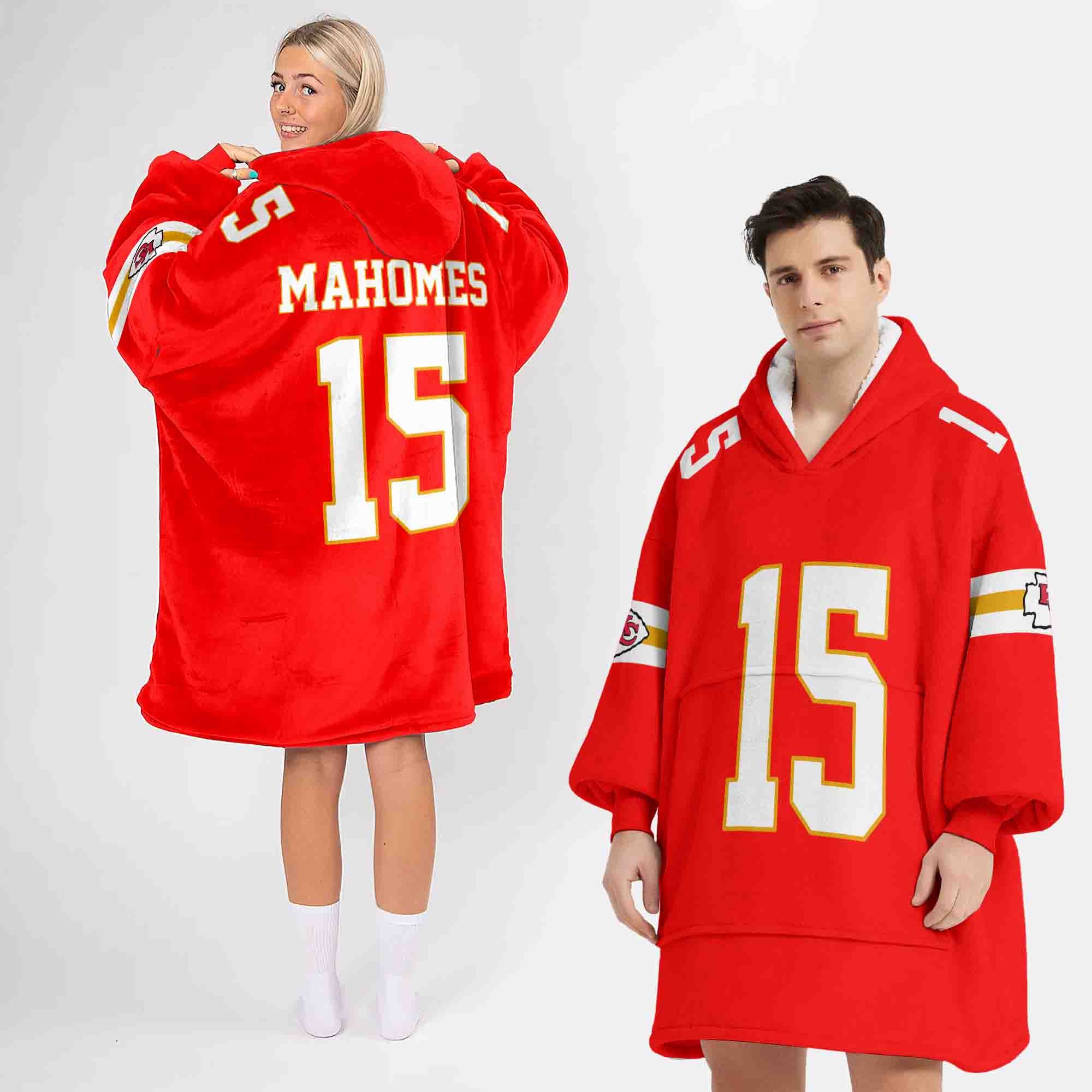 Adult P.M 15 Kansas City Football Unisex Blanket Hoodie