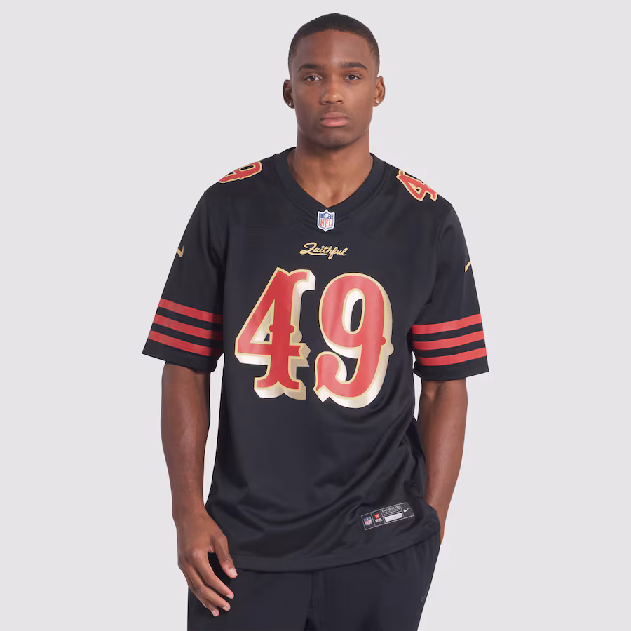 The Faithful #49 San Francisco 49ers 2025 Rivalries Collection Game Jersey - Black