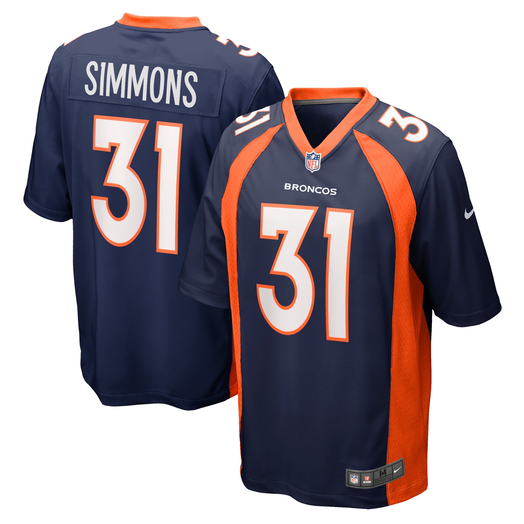 Justin Simmons Denver Broncos  Game Jersey - Navy