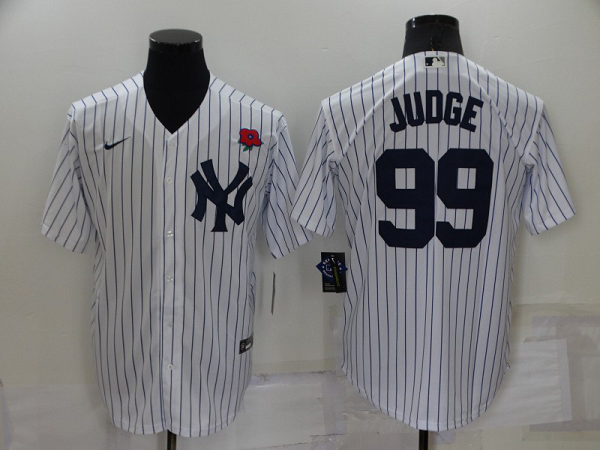 Men's  New York Yankees #99 Aaron Judge White Cool Base MLB Stitched Jersey