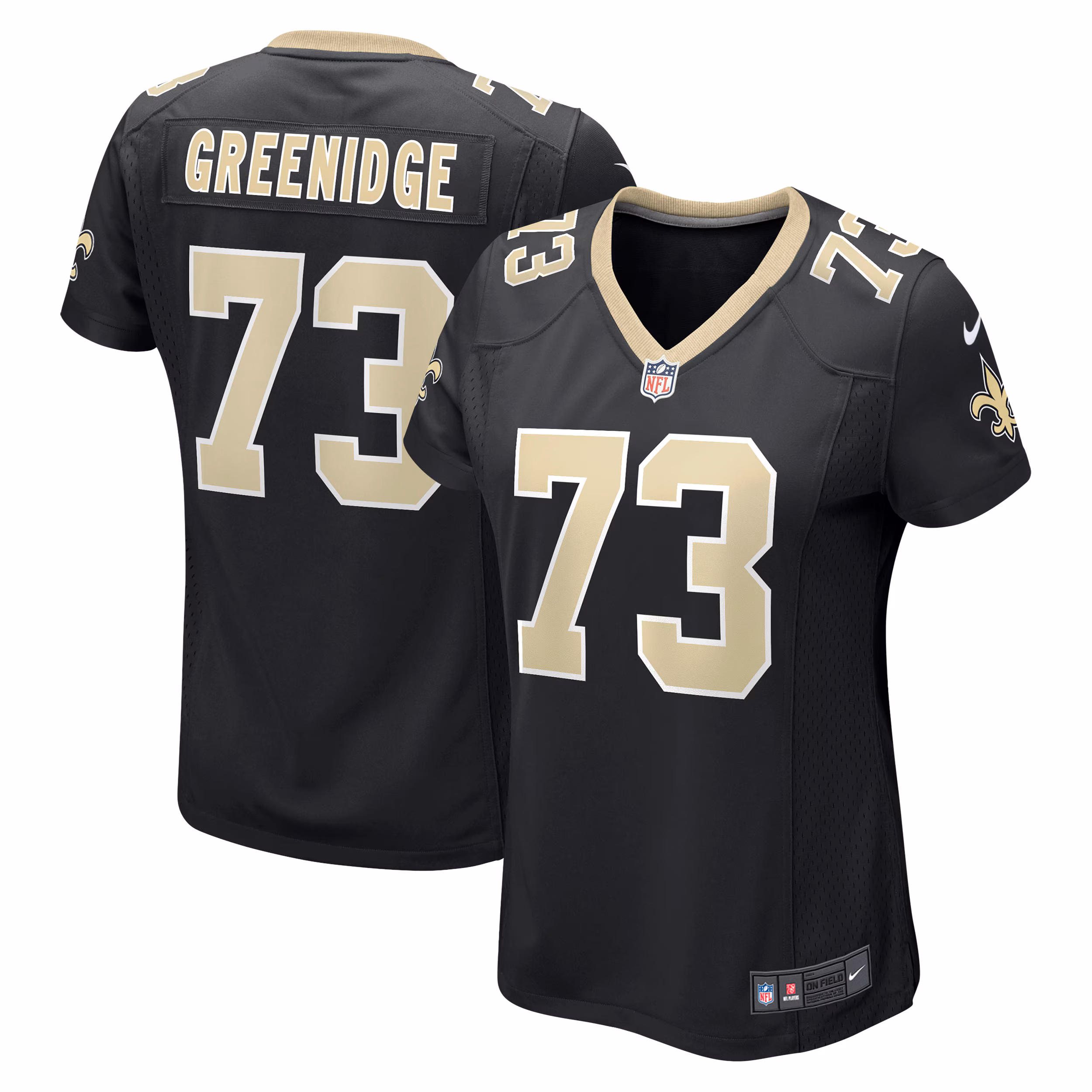 Ethan Greenidge New Orleans Saints Women's Game Jersey - Black