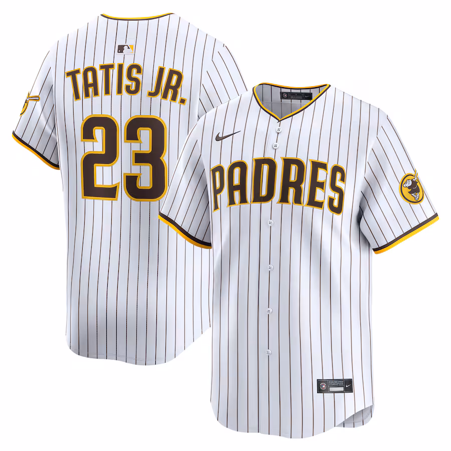 Men's San Diego Padres #23 Fernando Tatis Jr. White Home Limited Player Jersey