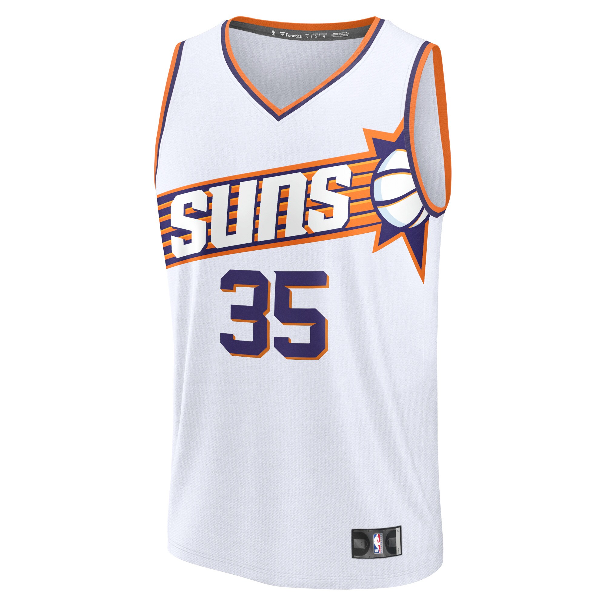 Men's Phoenix Suns Kevin Durant  White 2023/24 Fast Break Replica Jersey - Association Edition
