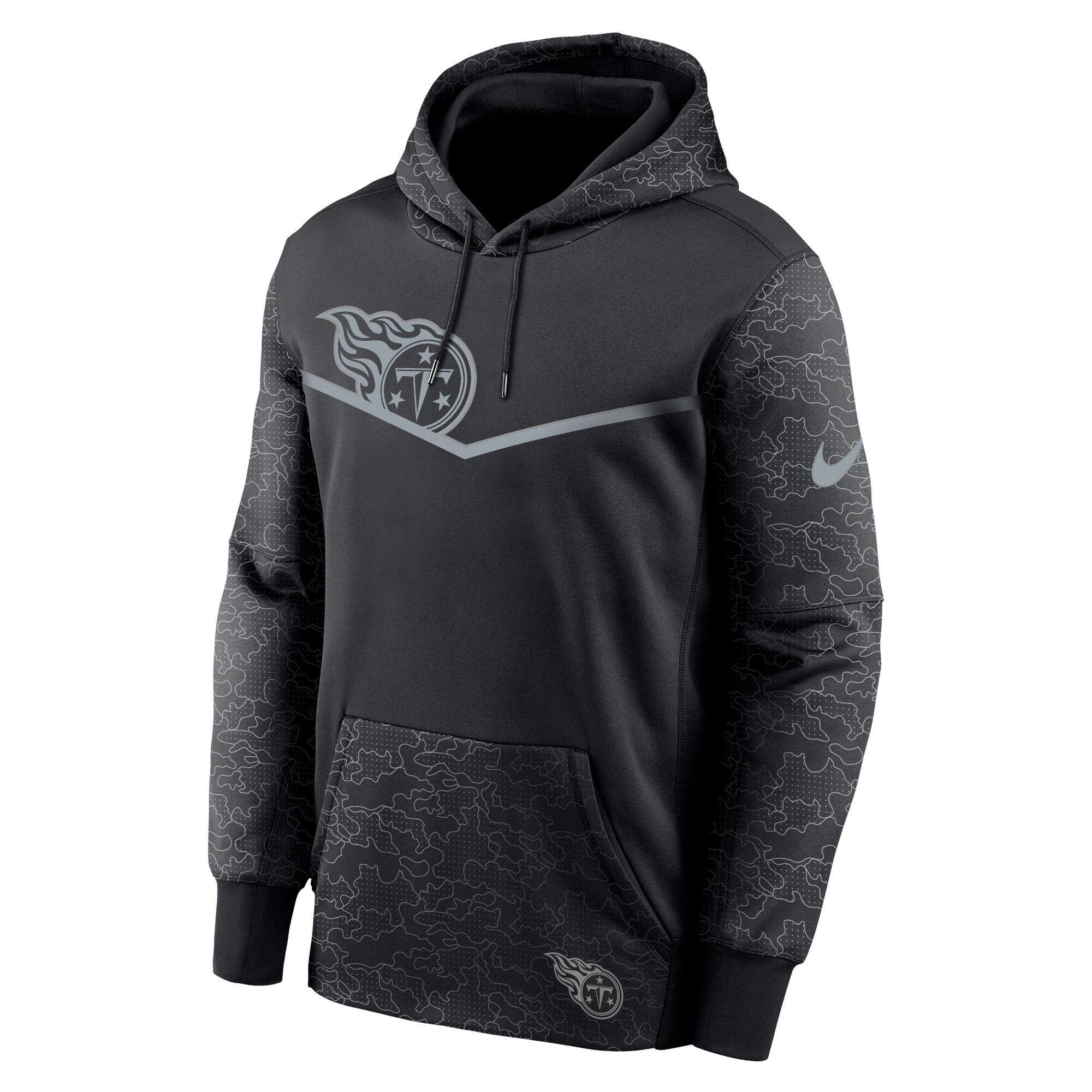 Tennessee Titans RFLCTV Chevron Pullover Hoodie - Black