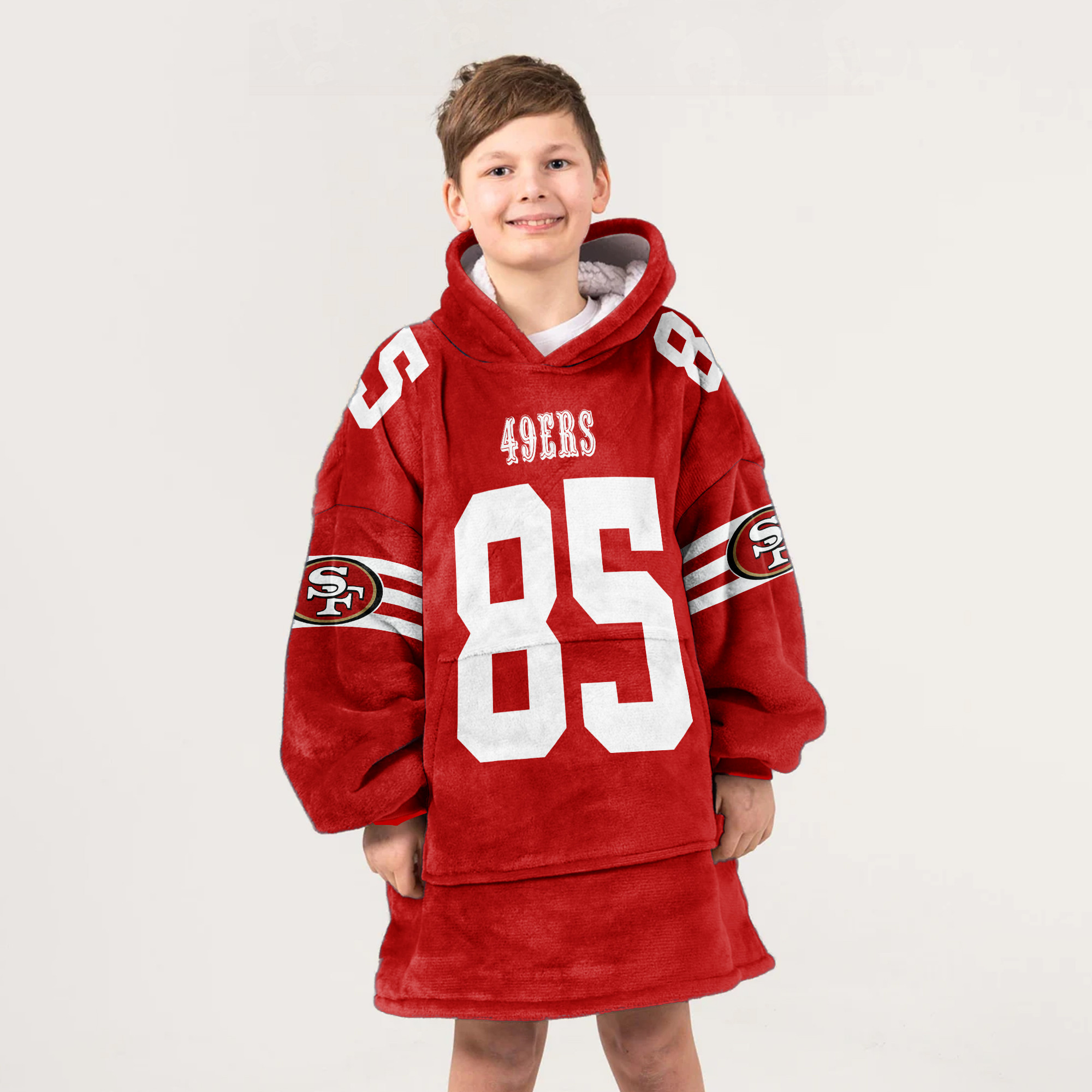 Adult 85 San Francisco 49ers Football Unisex Blanket Hoodie