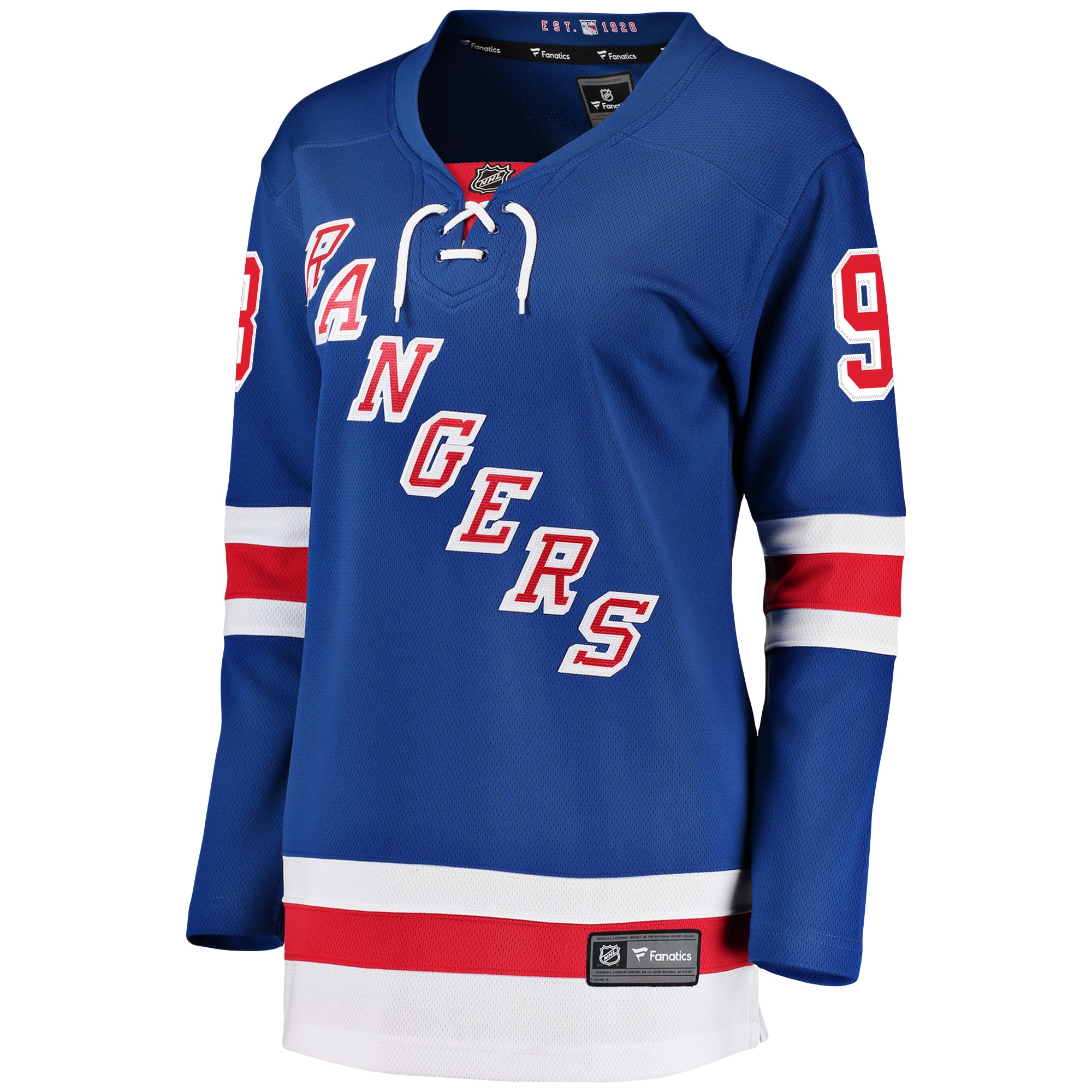 Mika Zibanejad New York Rangers Women's Breakaway Player Jersey - Blue