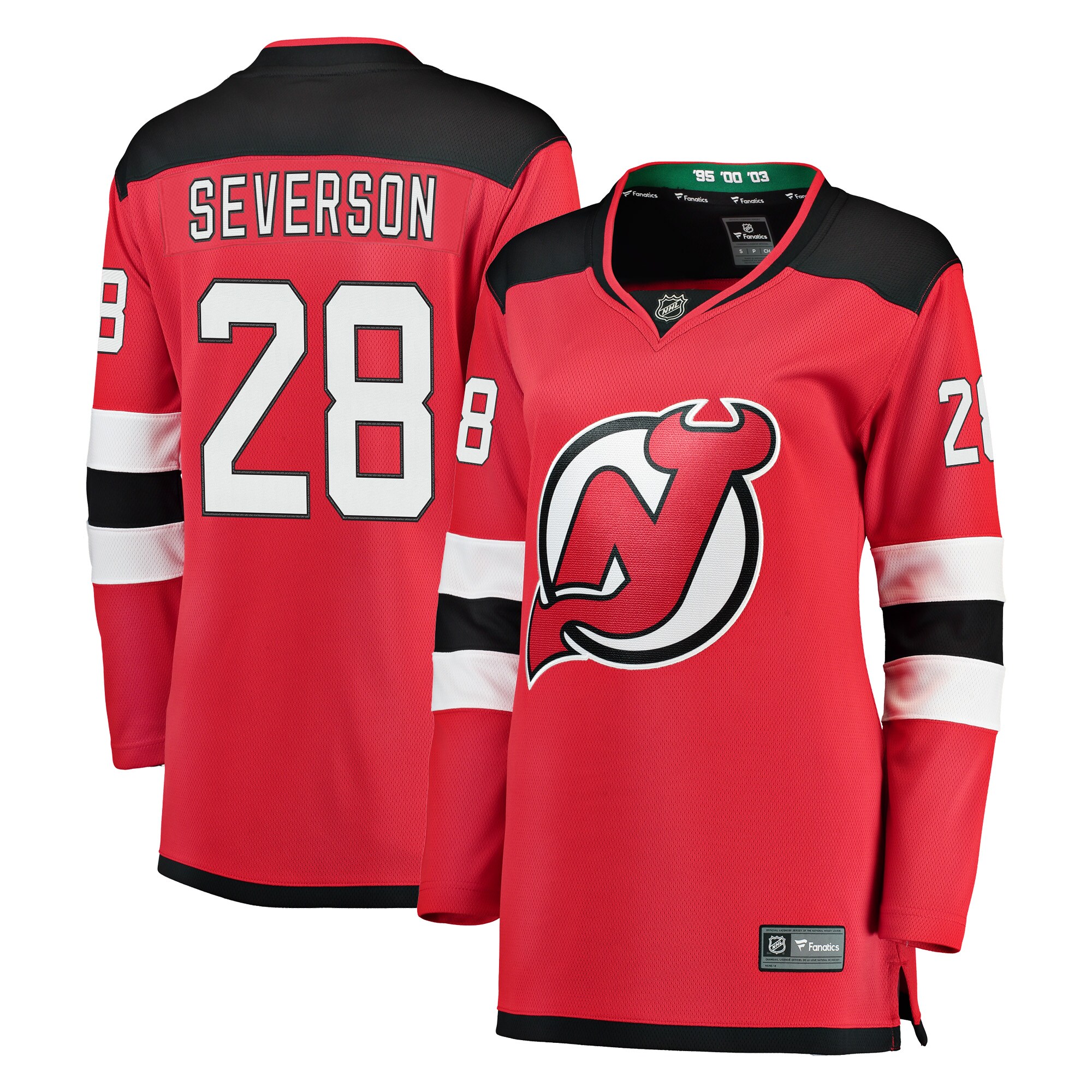 Damon Severson New Jersey Devils Women's Breakaway Jersey - Red