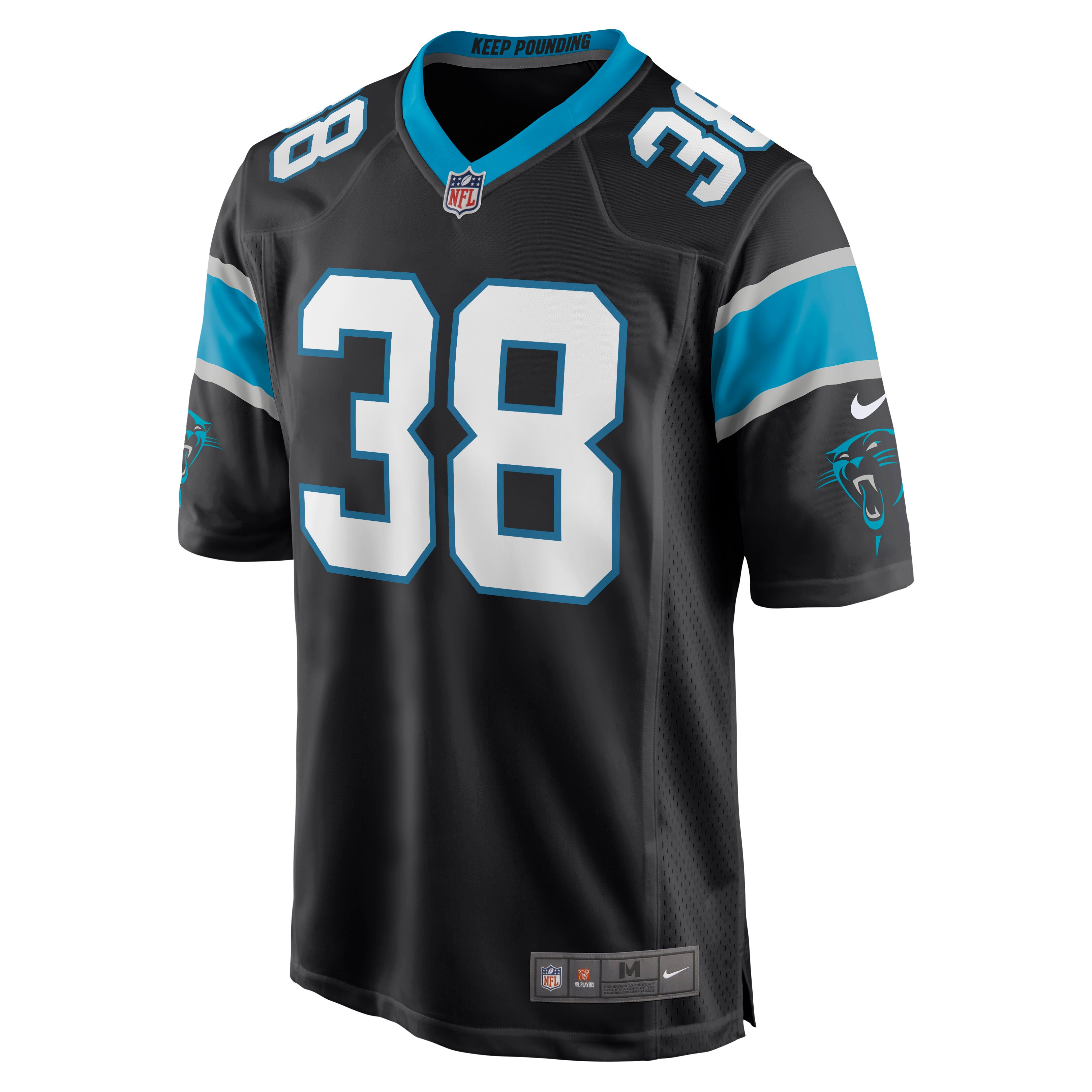 Myles Hartsfield Carolina Panthers  Game Jersey - Black