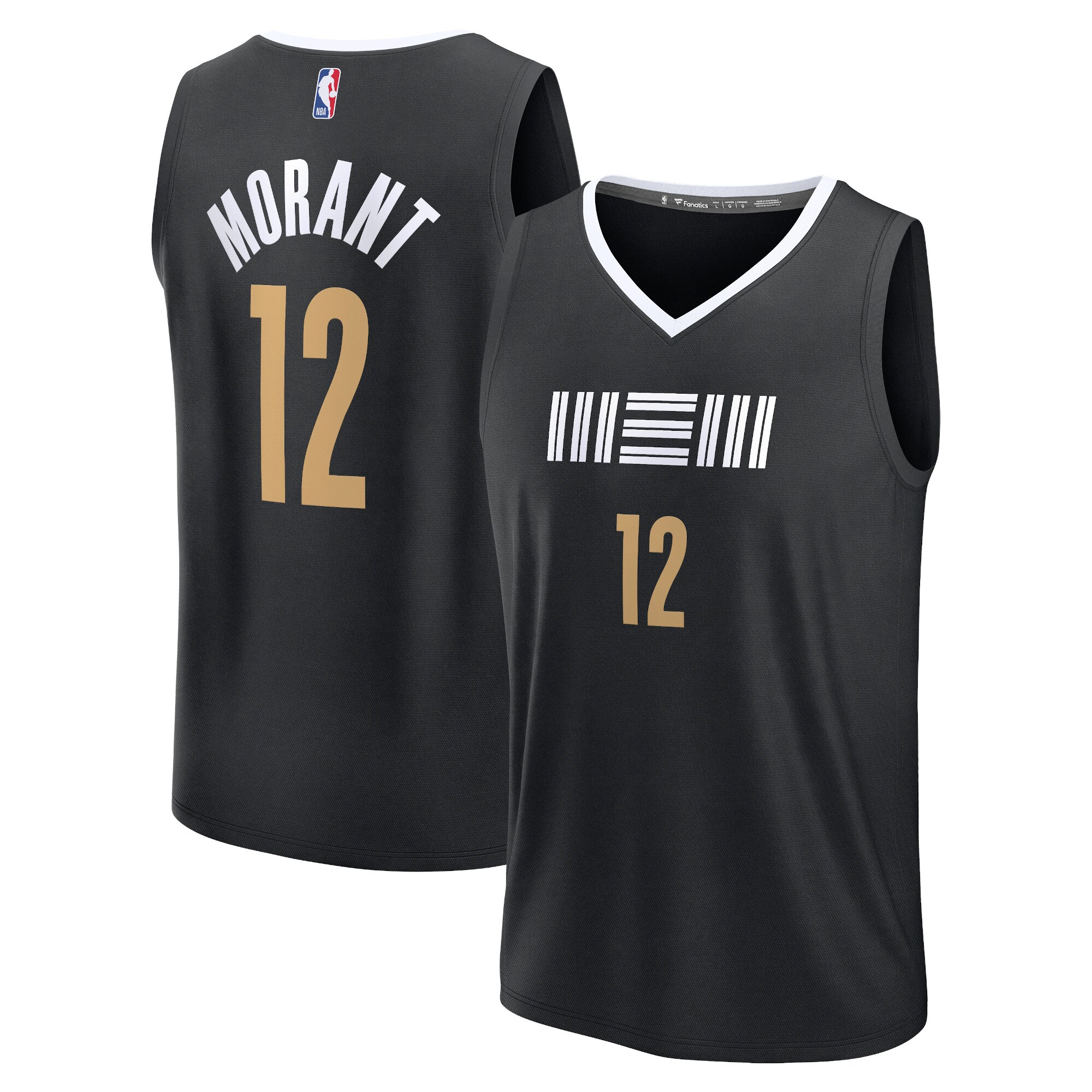 Youth Memphis Grizzlies Ja Morant  Black 2023/24 Fast Break Jersey - City Edition