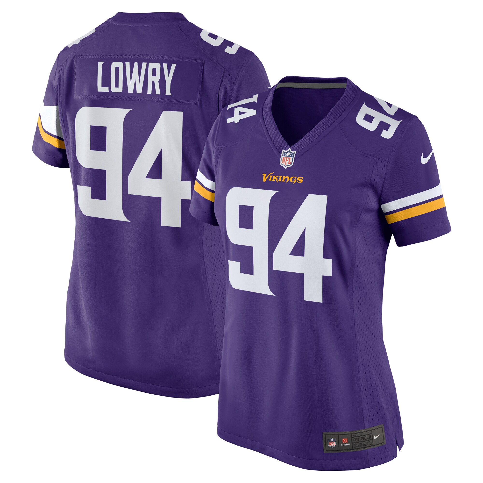 Dean Lowry Minnesota Vikings Women's Game Player Jersey - Purple