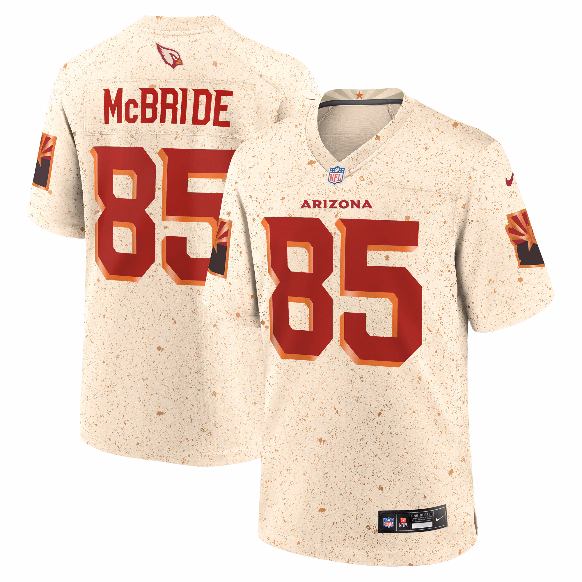 Trey McBride #85 Arizona Cardinals 2025 Rivalries Collection Game Jersey - Natural