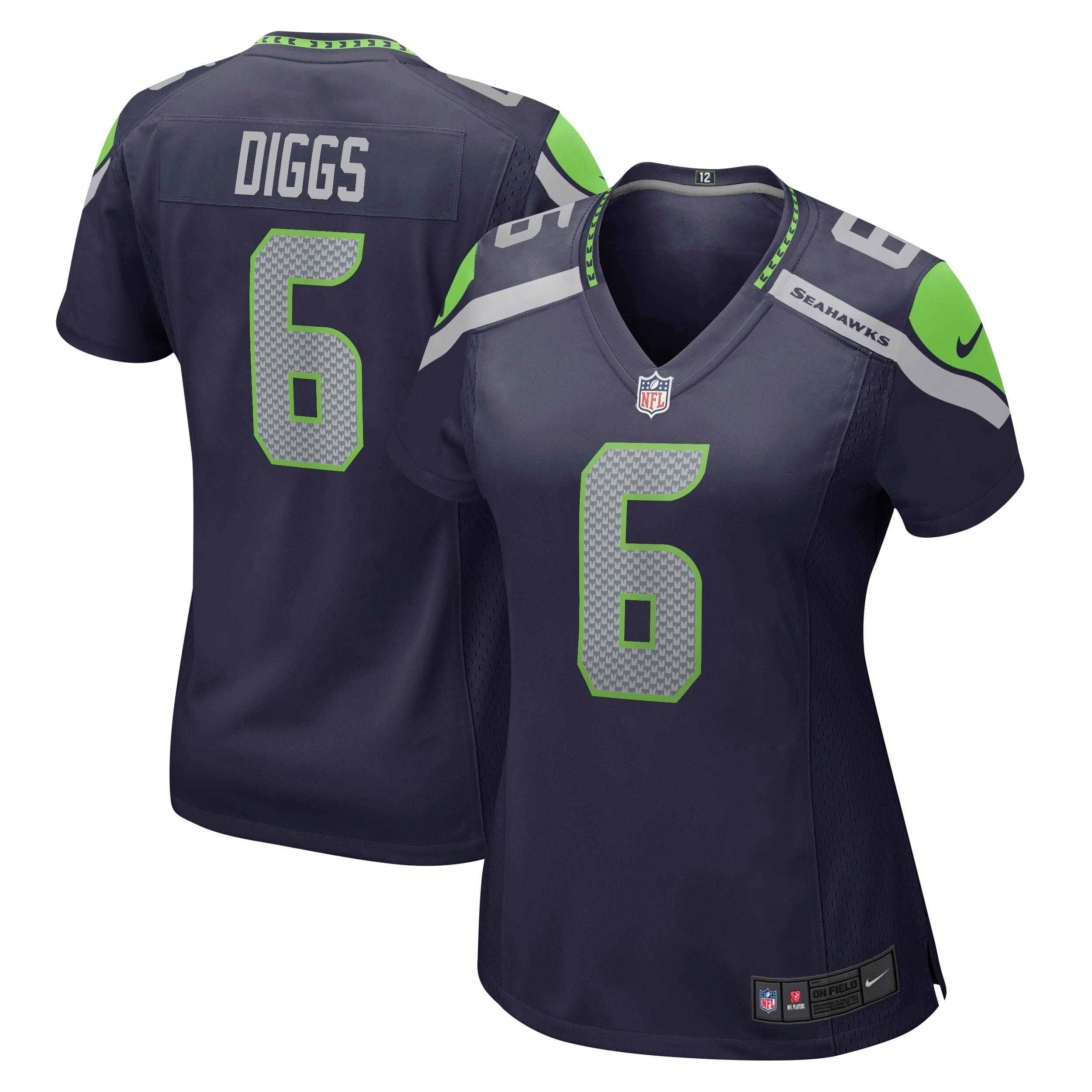 Quandre Diggs Seattle Seahawks  Women's Player Game Jersey - College Navy
