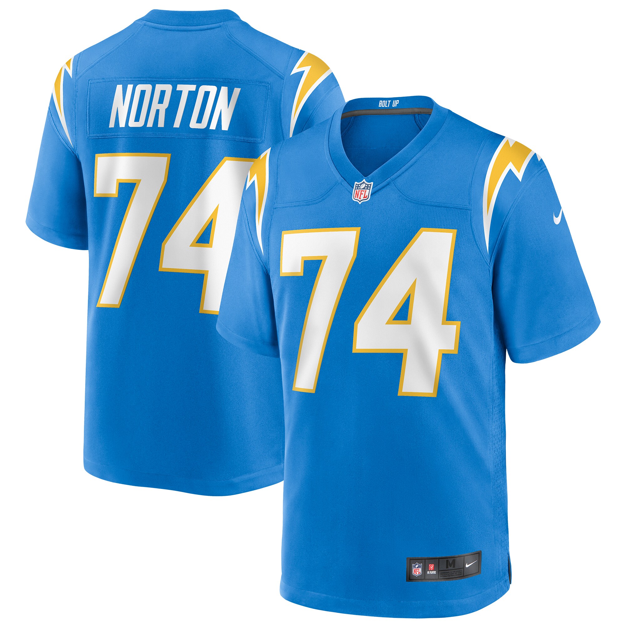 Storm Norton Los Angeles Chargers  Team Game Jersey - Powder Blue