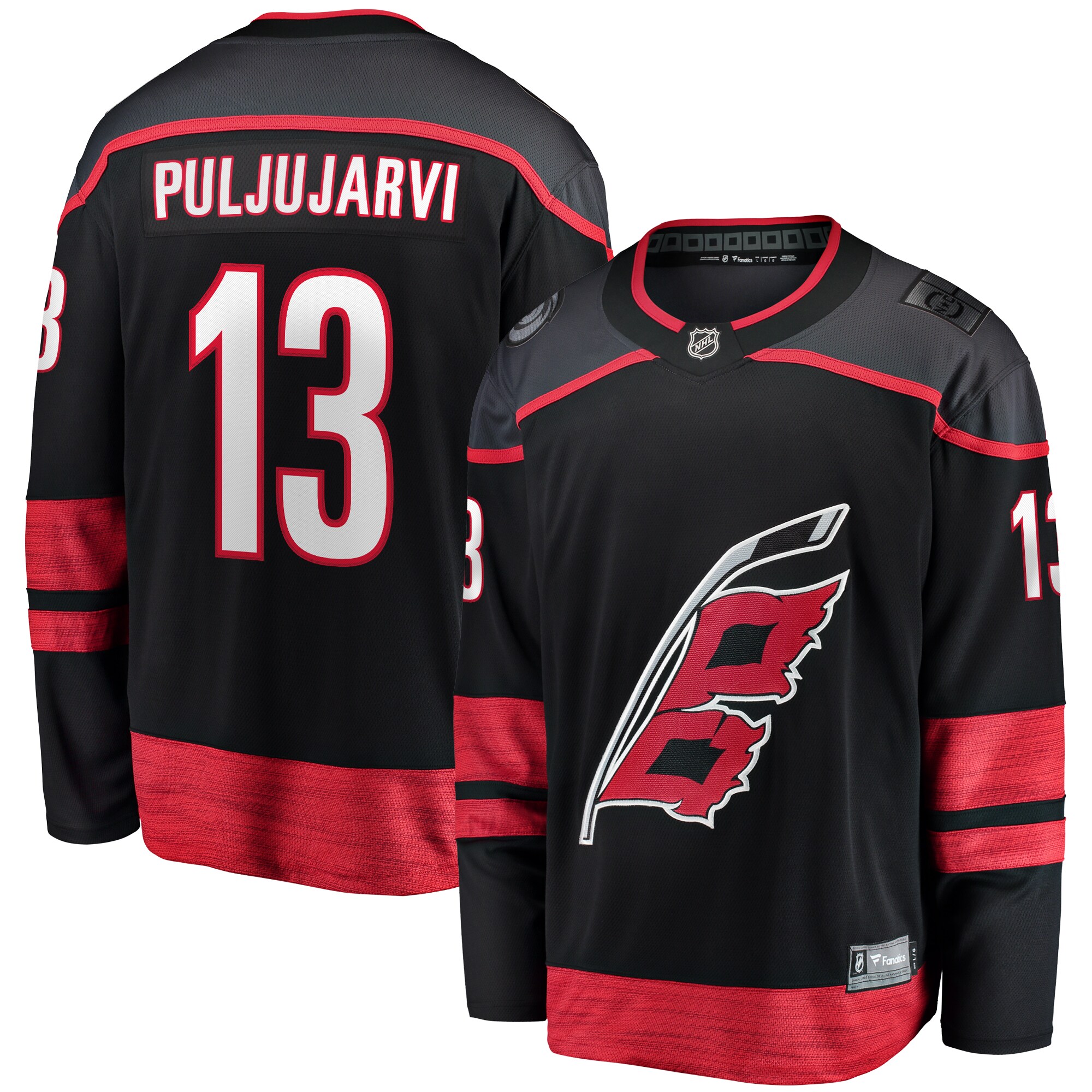Jesse Puljujarvi Carolina Hurricanes Home Breakaway Jersey - Black