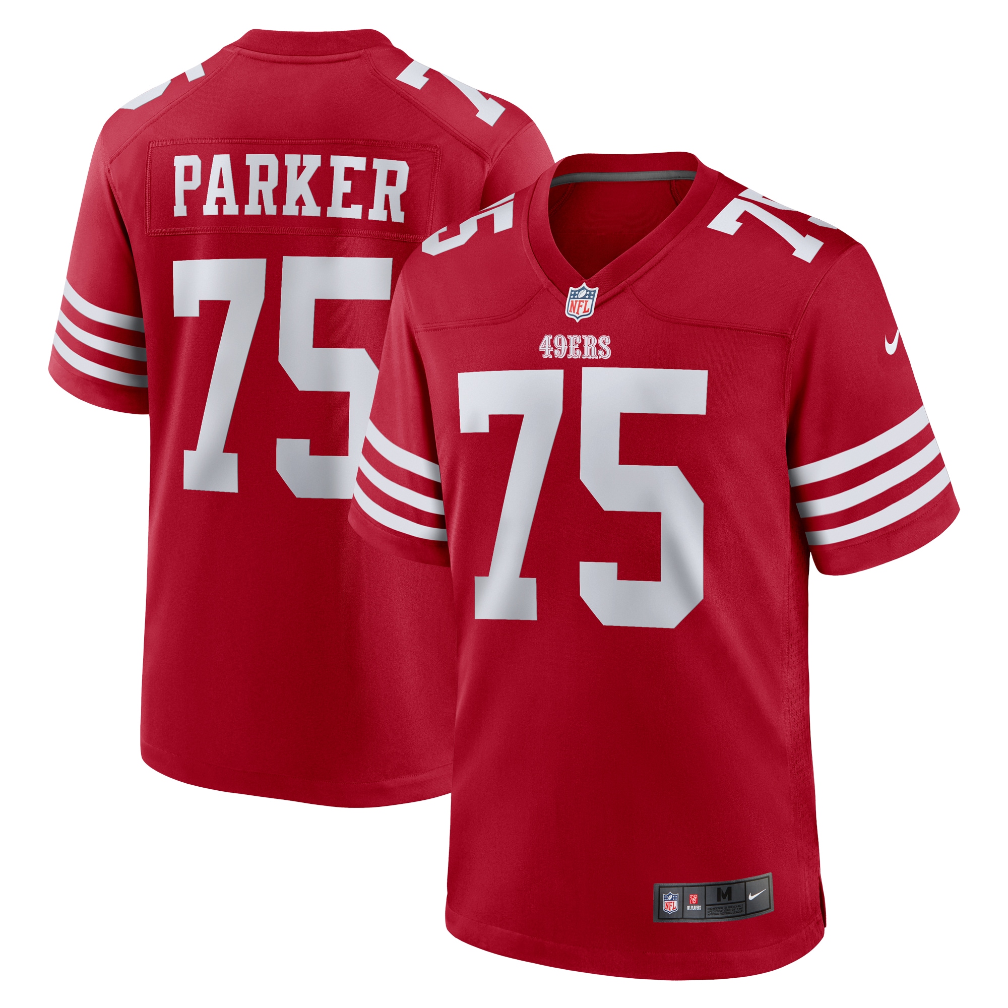Brandon Parker San Francisco 49ers Team Game Jersey -  Scarlet