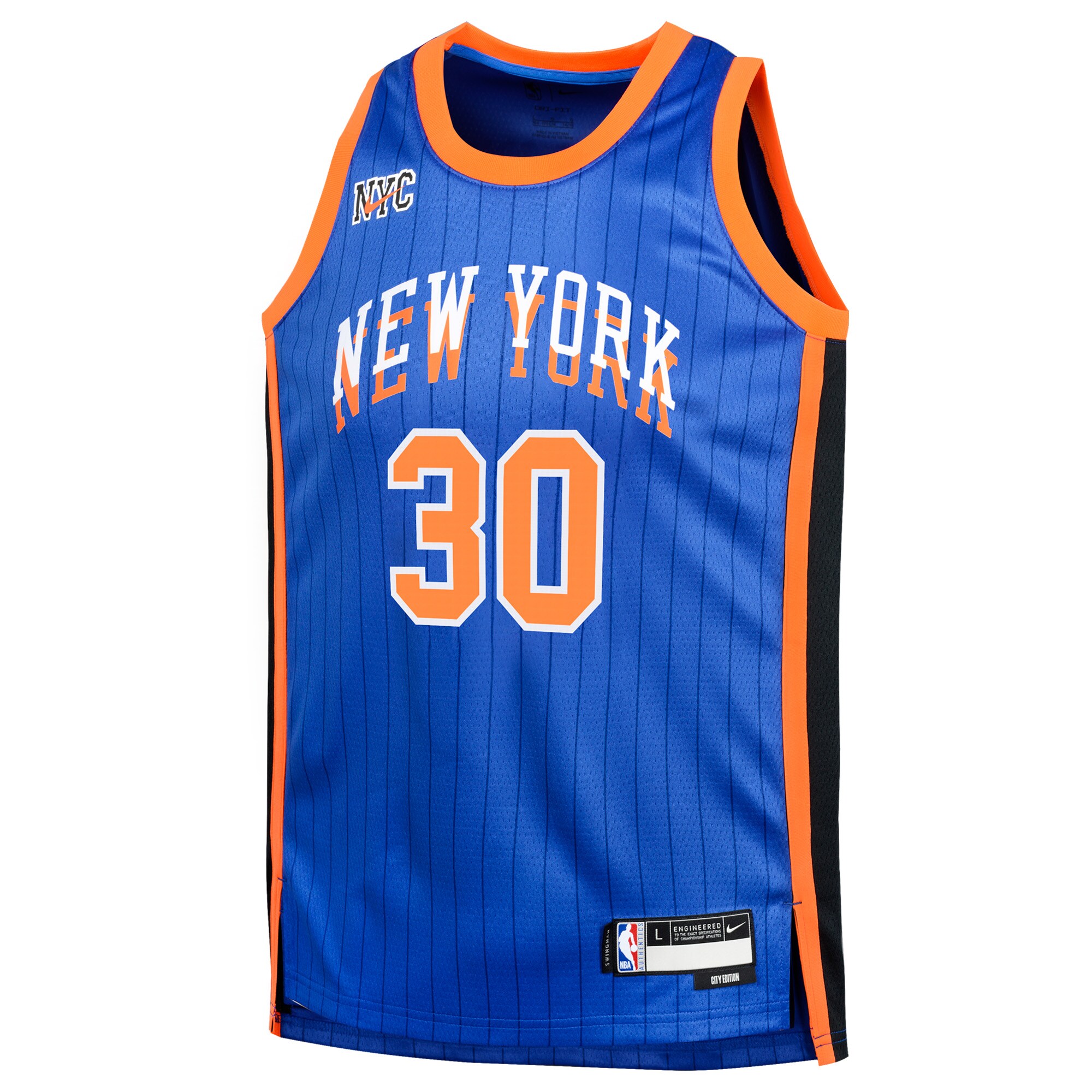Youth New York Knicks Julius Randle  Blue 2023/24 Swingman Replica Jersey - City Edition
