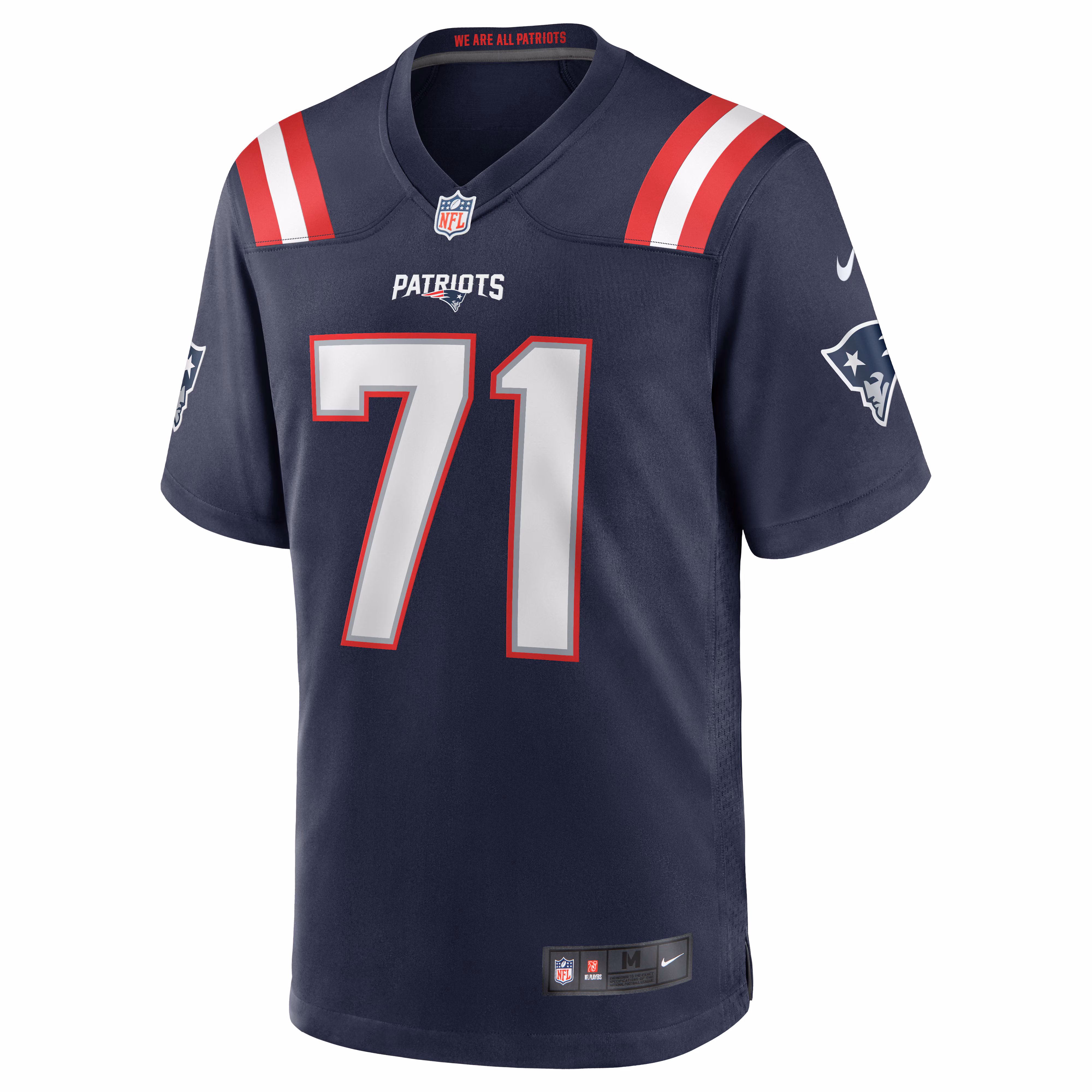 Mike Onwenu New England Patriots Team Game Jersey - Navy