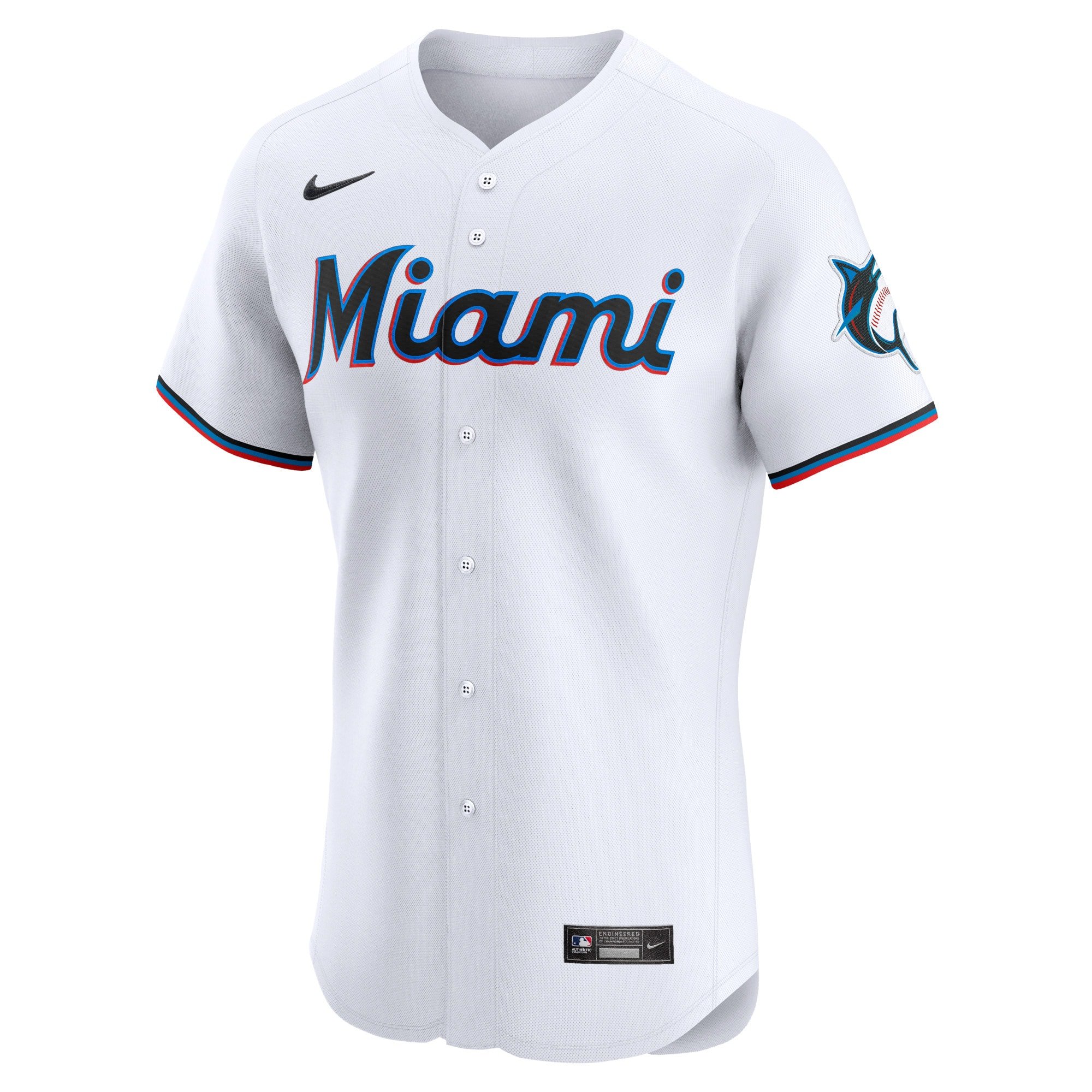 Men's Miami Marlins Eury Perez  White Home Elite Player Jersey