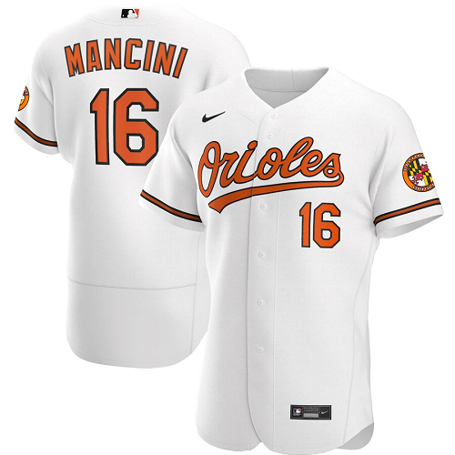 Men's  Baltimore Orioles #16 Trey Mancini White Home 2020 Player MLB Jersey