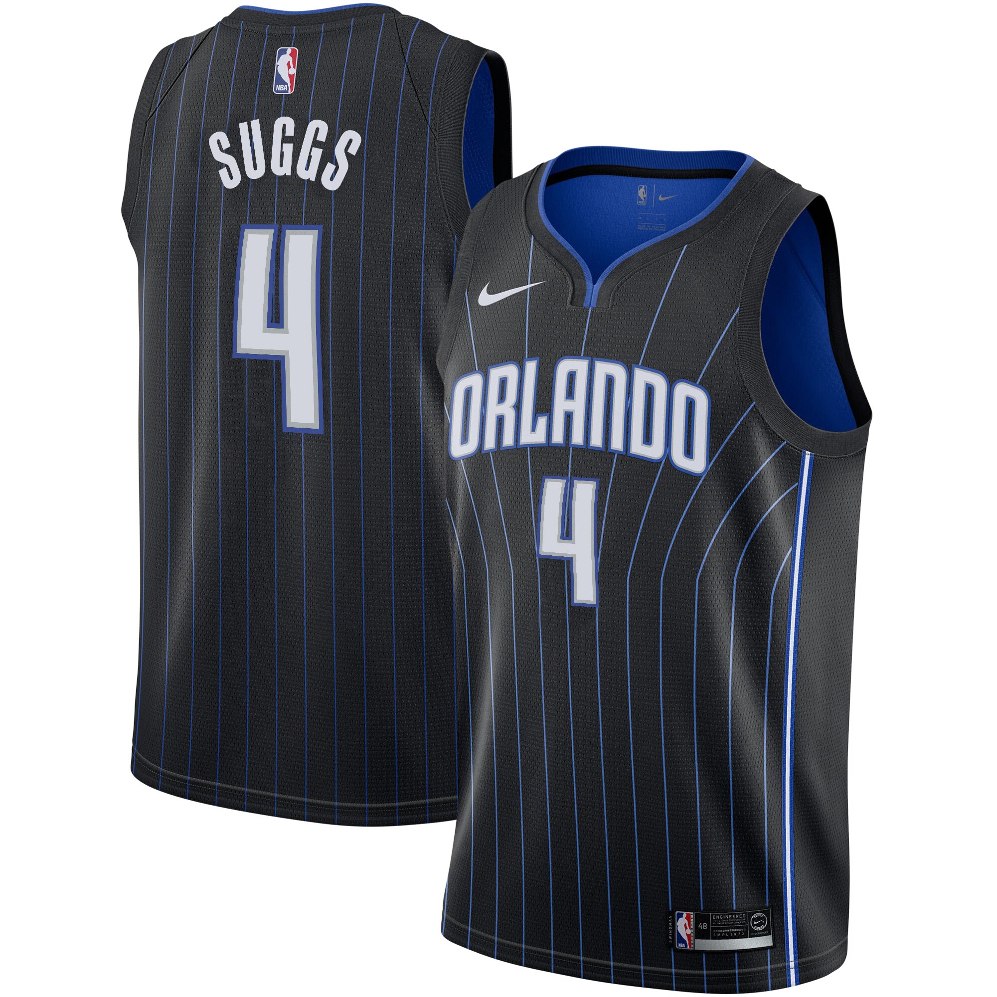 Jalen Suggs Orlando Magic  2021 NBA Draft First Round Pick Swingman Jersey Black - Icon Edition