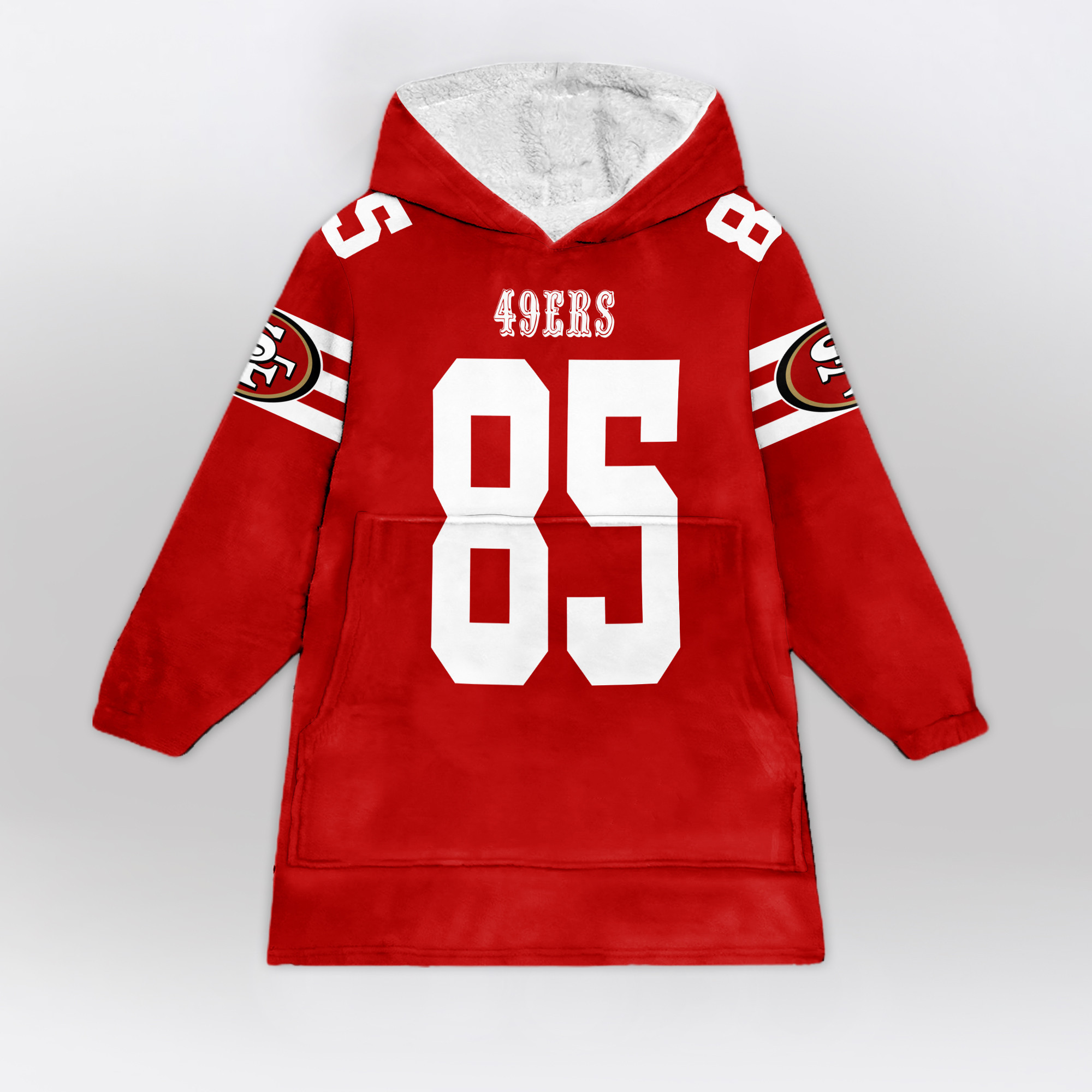 Adult 85 San Francisco 49ers Football Unisex Blanket Hoodie