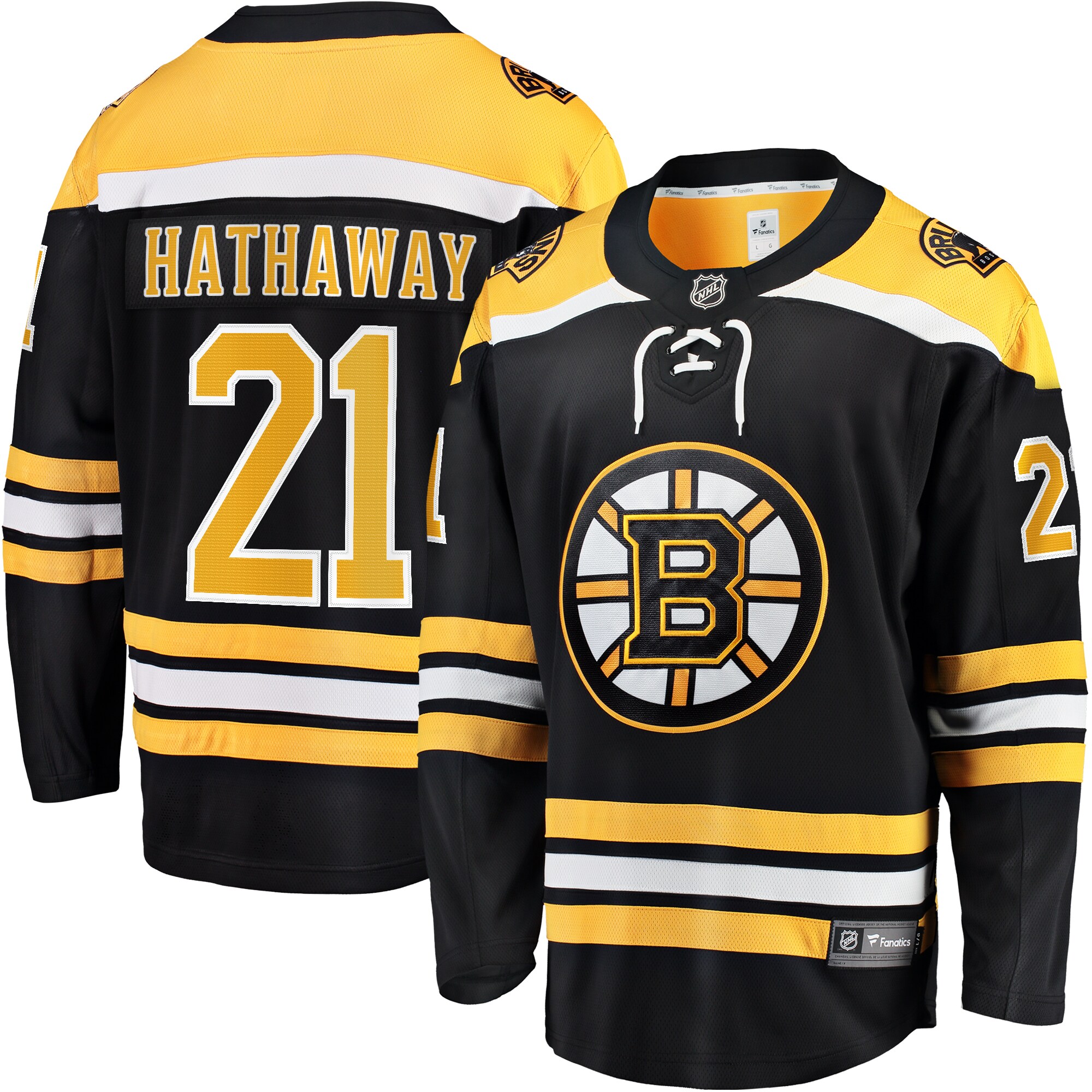 Garnet Hathaway Boston Bruins Home Breakaway Jersey - Black