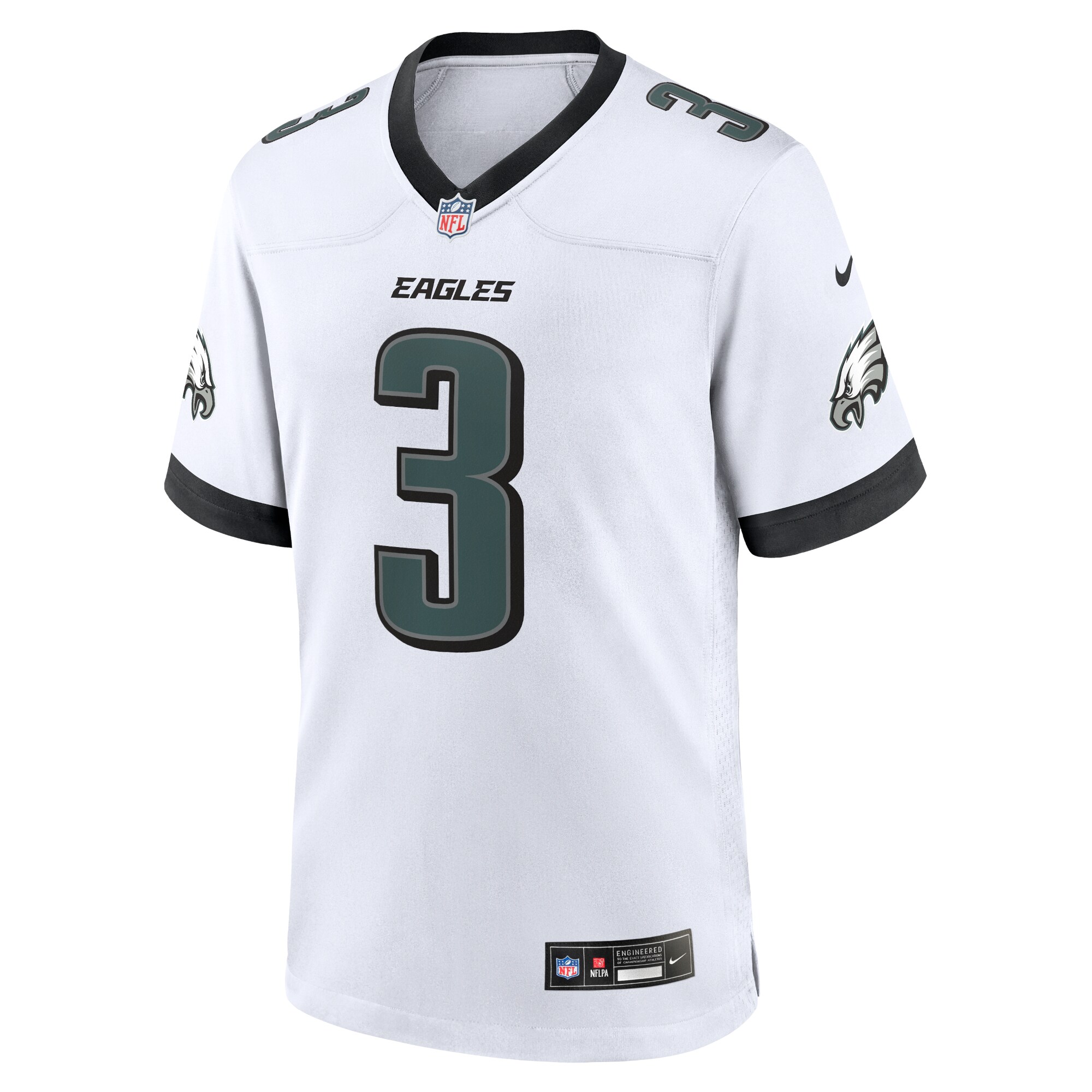 Nolan Smith #3 Philadelphia Eagles White Game Jersey - White