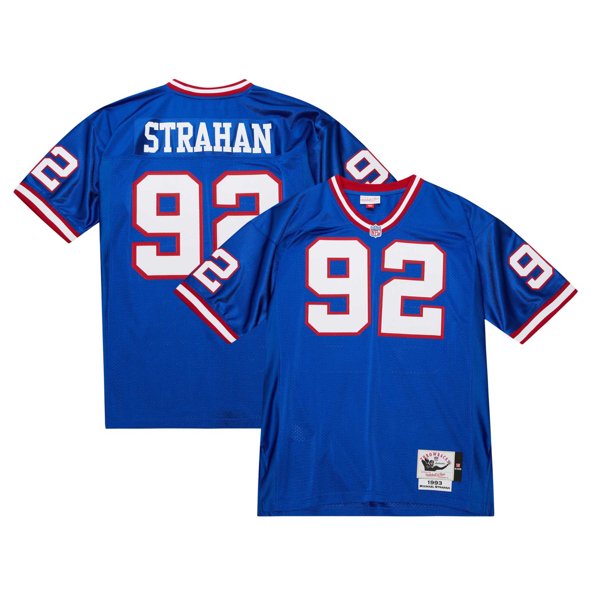 Michael Strahan New York Giants 1993 Authentic Throwback Retired Player Jersey - Royal