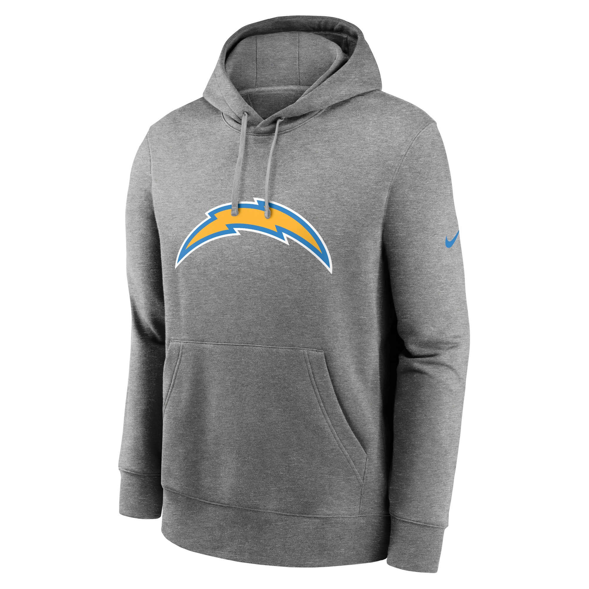 Los Angeles Chargers Club Logo Pullover Hoodie - Heather Gray