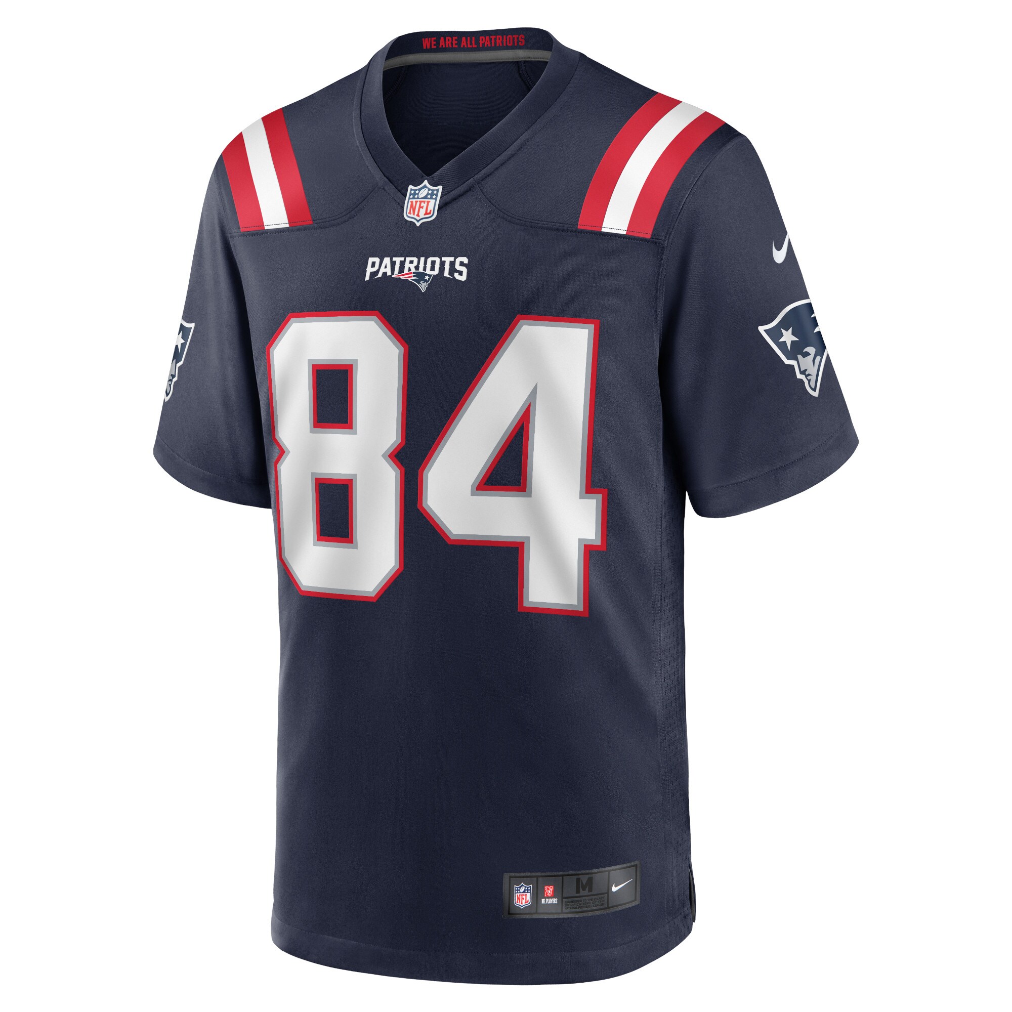 Kendrick Bourne New England Patriots  Game Jersey - Navy