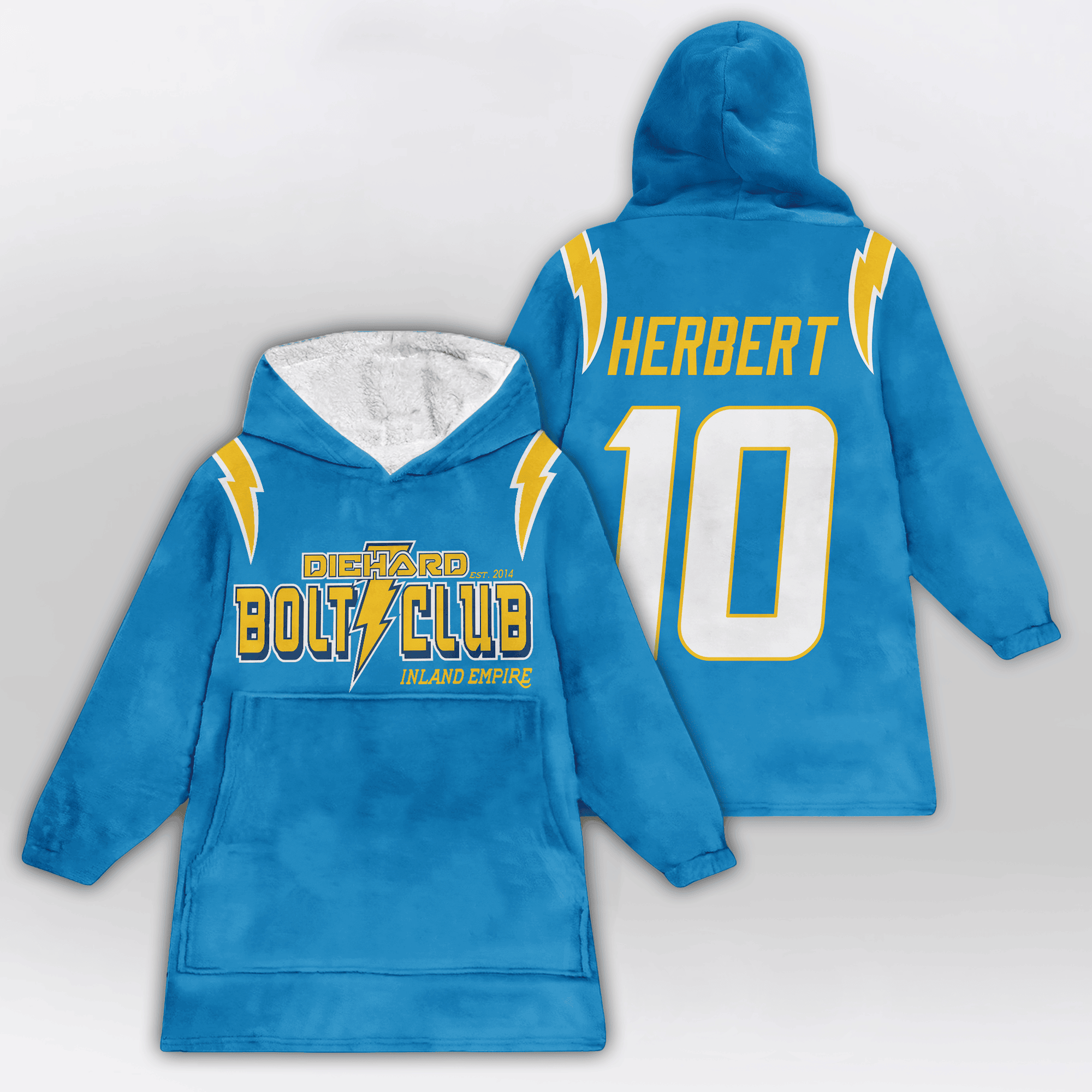 Kid Bolt Club 10 Los Angeles Football Unisex Blanket Hoodie