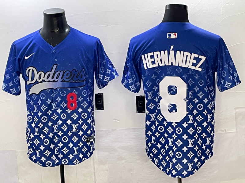 Men's Los #8 Enrique Hernandez Angeles Dodgers 2025 Custom Cool Jersey