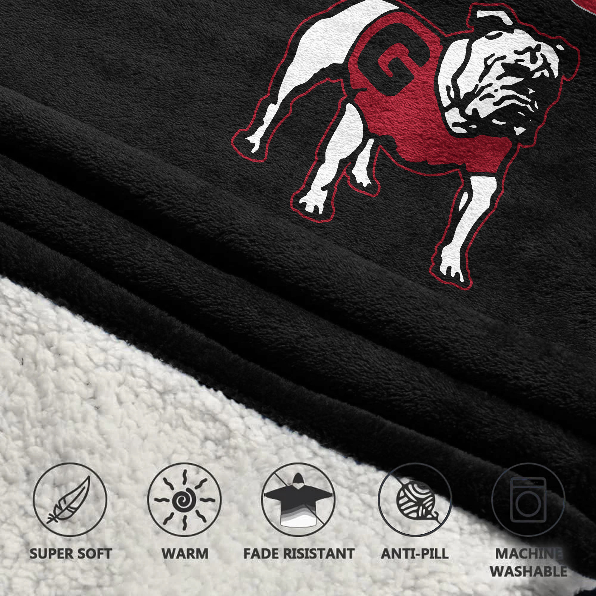 Adult Georgia Football Unisex Blanket Hoodie