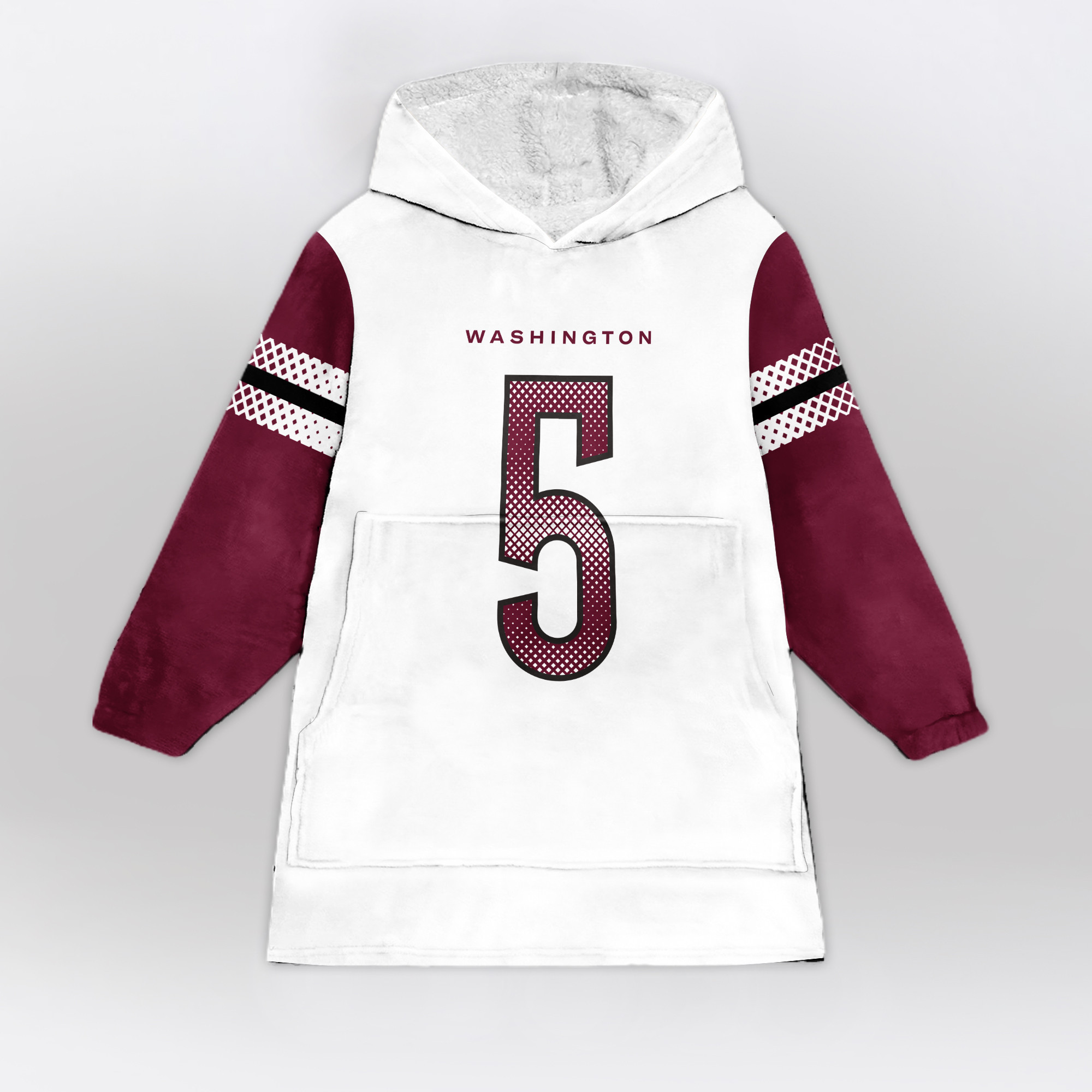 Adult 5 Washington Football Unisex Blanket Hoodie