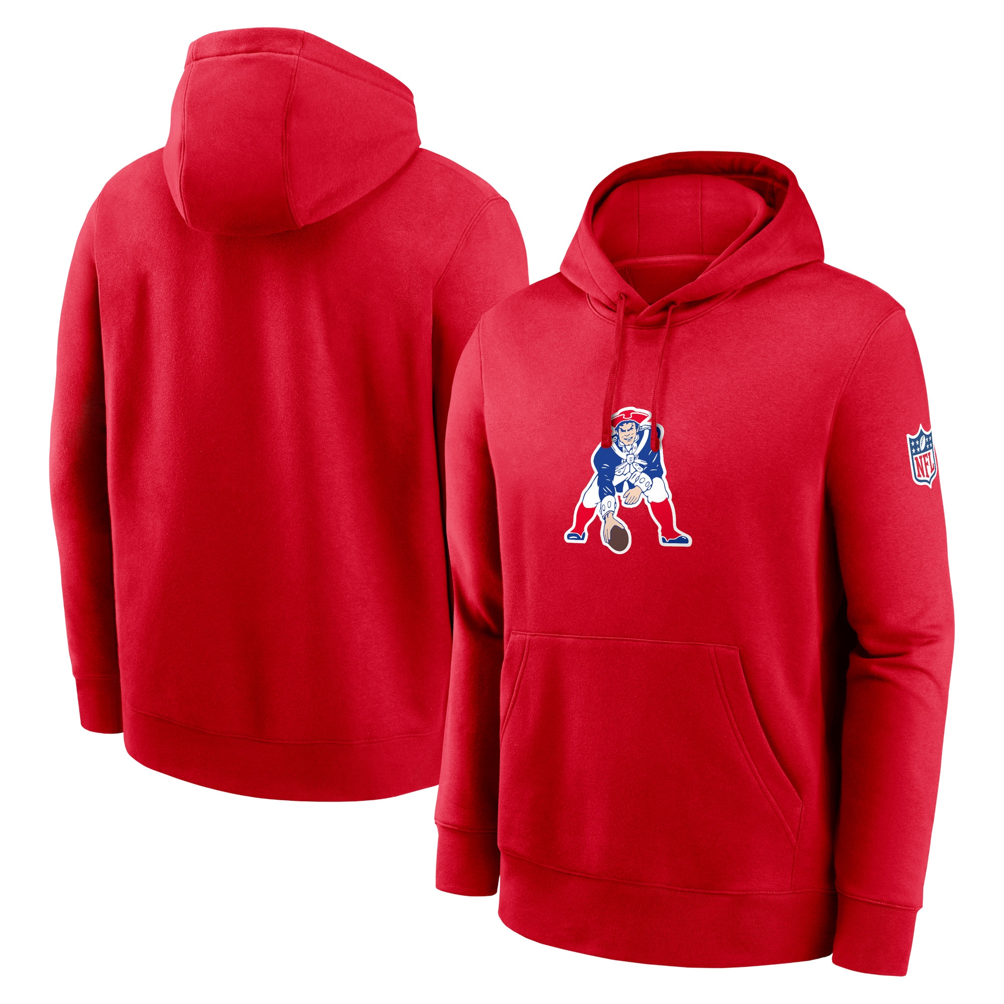 New England Patriots  2023 Sideline Club Alternate Tri-Blend Pullover Hoodie - Red