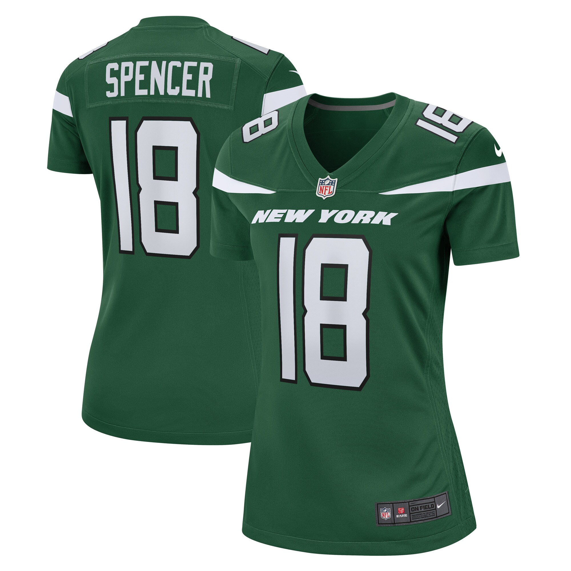 Diontae Spencer New York Jets  Women's Game Player Jersey - Gotham Green