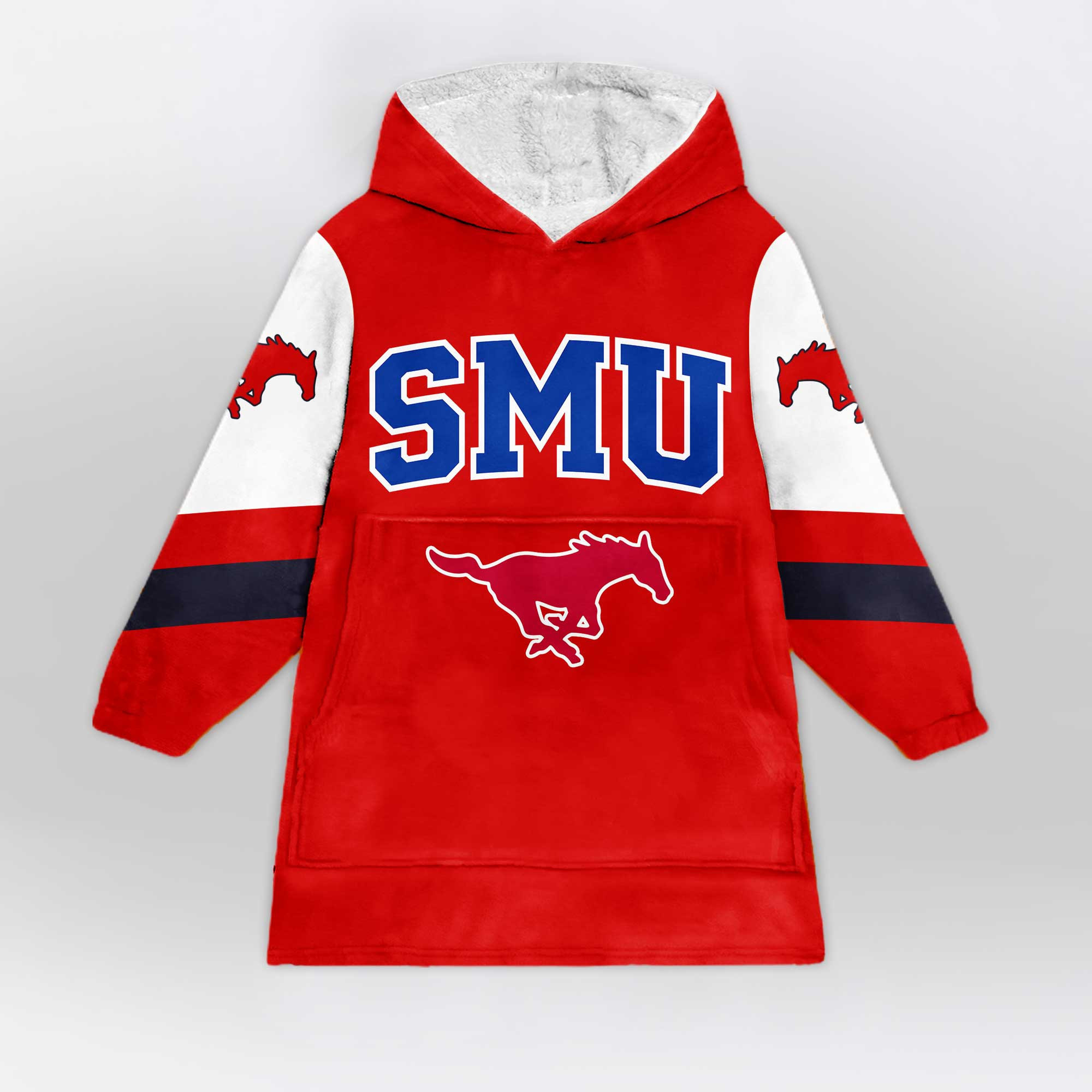 Adult SMU Football Unisex Blanket Hoodie