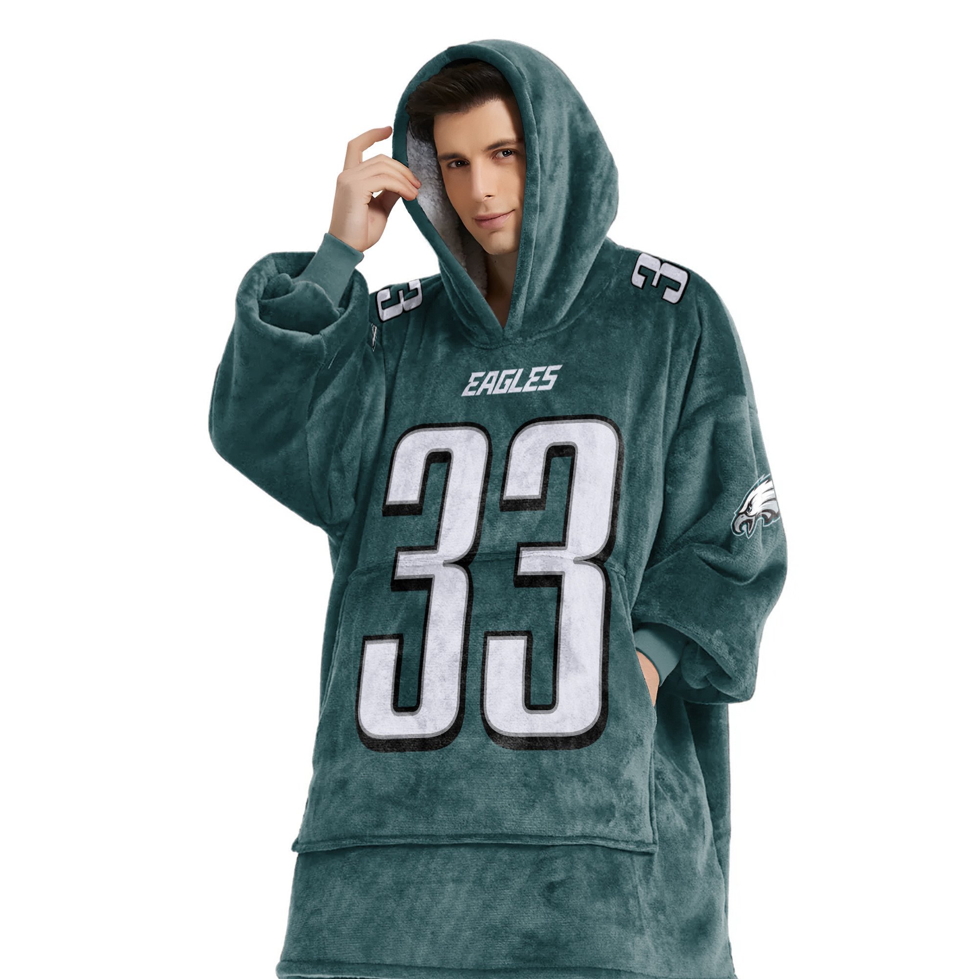 Adult 33 Philadelphia Football Unisex Blanket Hoodie