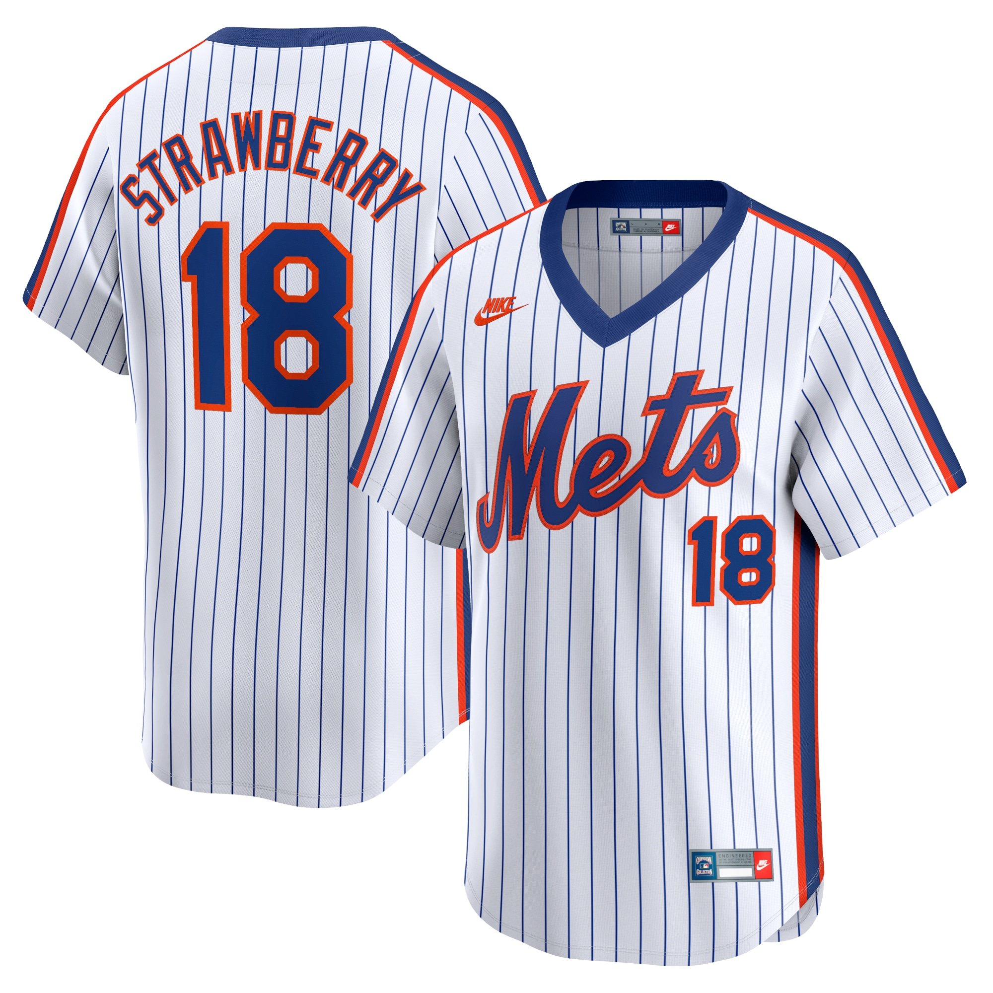 Men's New York Mets Darryl Strawberry  Navy Throwback Cooperstown Limited Jersey