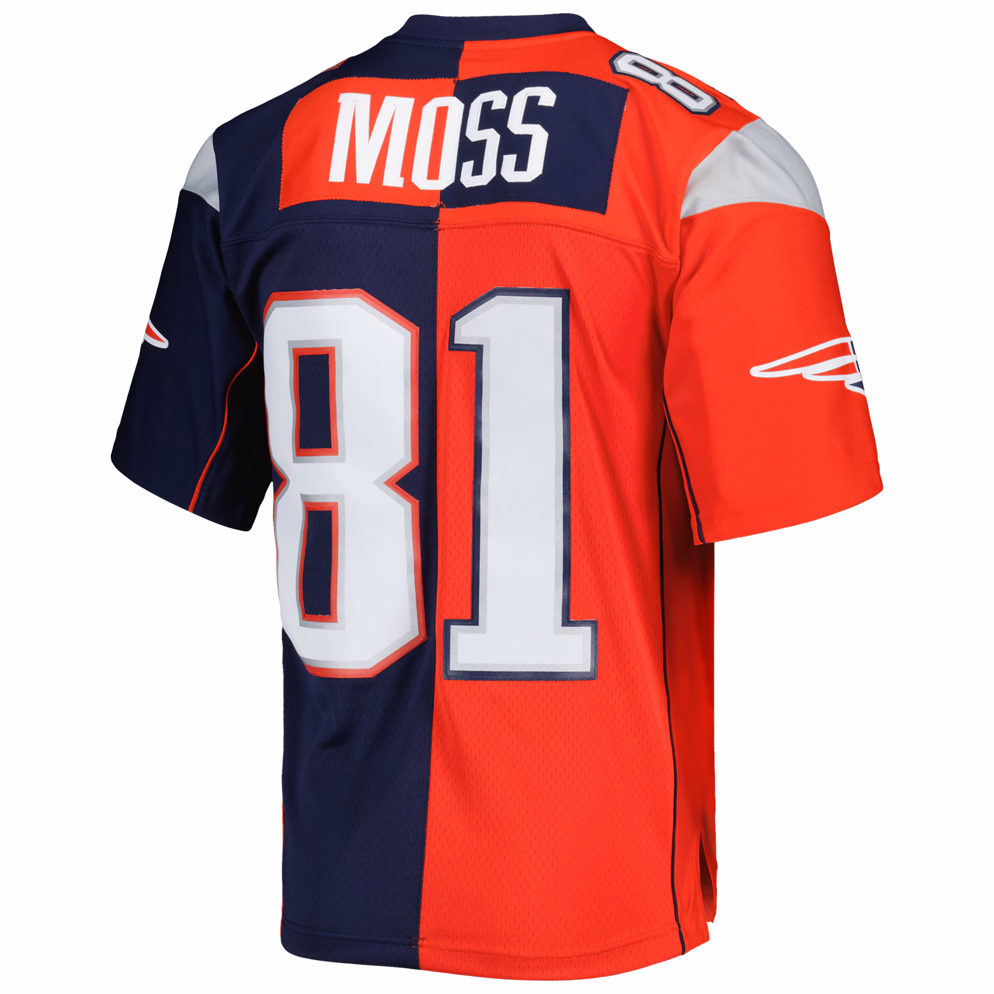 Randy Moss New England Patriots 2007 Split Legacy Replica Jersey - Navy/Red