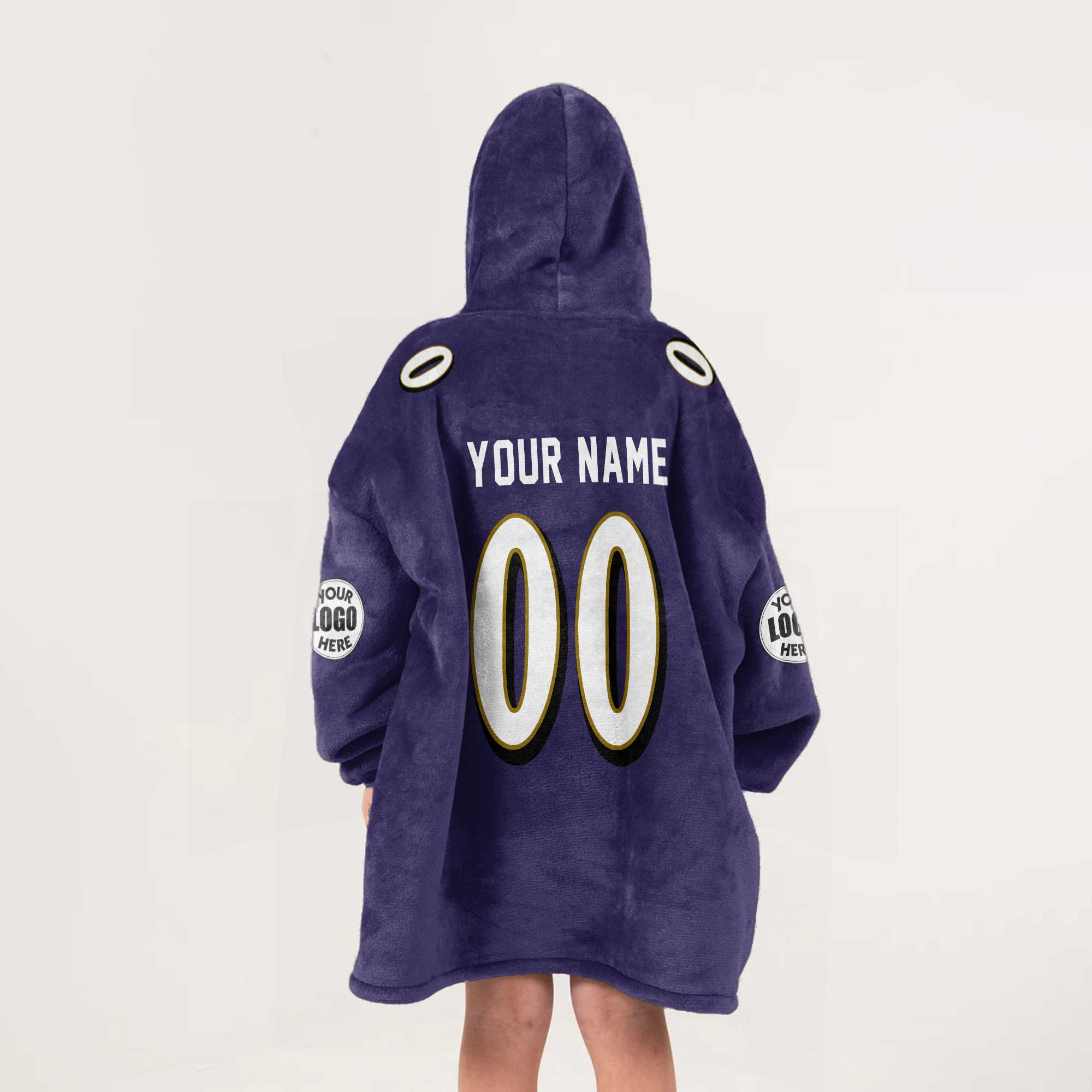 Adult Custom Blanket Hoodie Baltimore Inspired Color