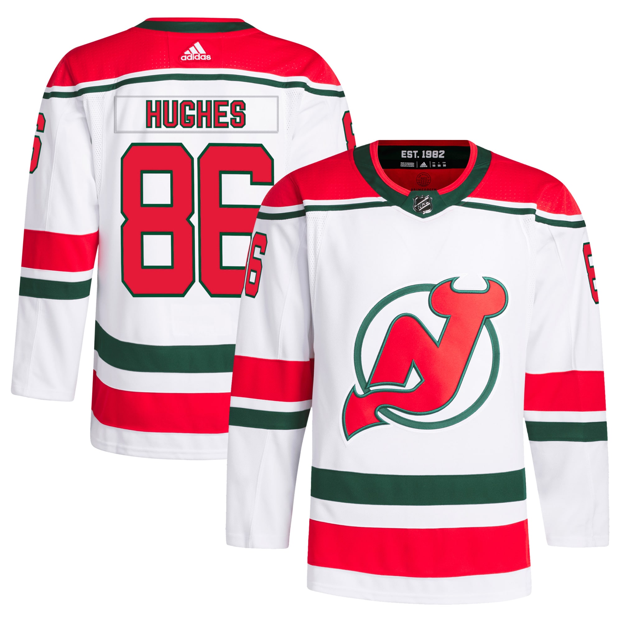 Jack Hughes New Jersey Devils  2022/23 Heritage Primegreen Authentic Pro Jersey - White