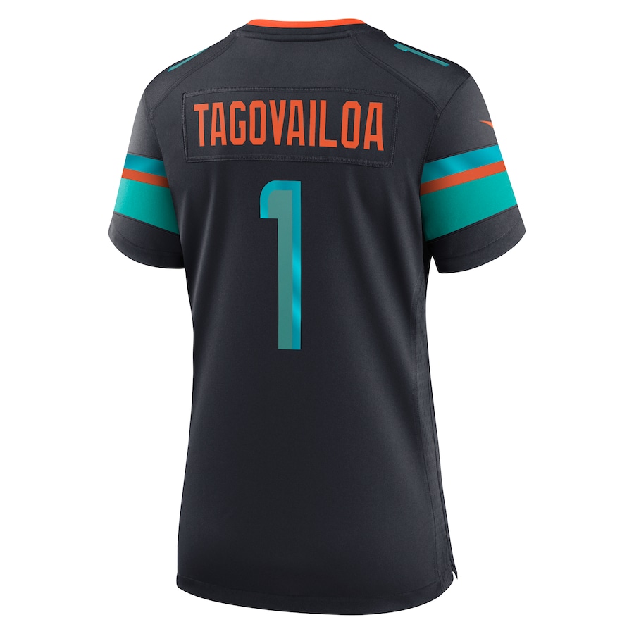 Tua Tagovailoa #1 Miami Dolphins Women's 2025 Rivalries Collection Game Jersey - Pitch Blue