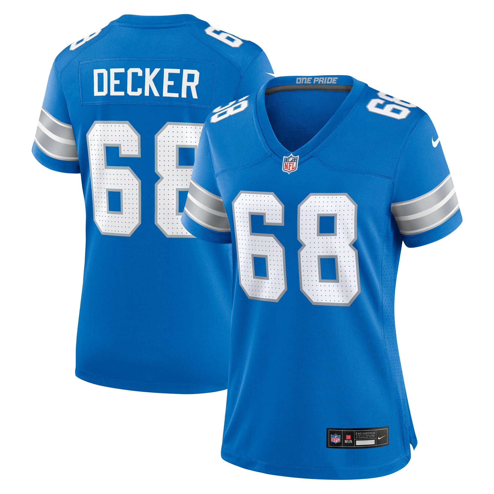 Taylor Decker Detroit Lions Women's Team Game Jersey -  Blue